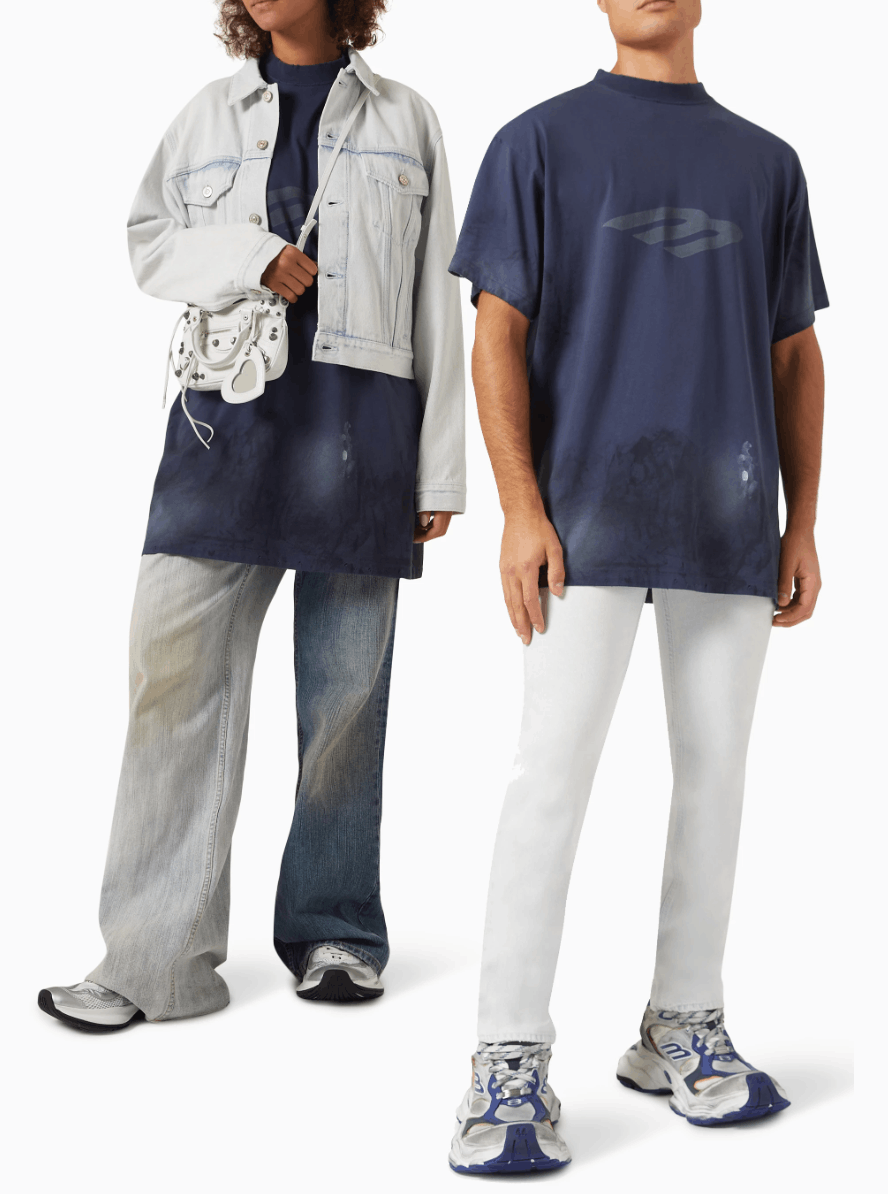 Balenciaga Balenciaga 3B Stencil Oversized T Shirt Size US M / EU 48-50 / 2 - 2 Thumbnail