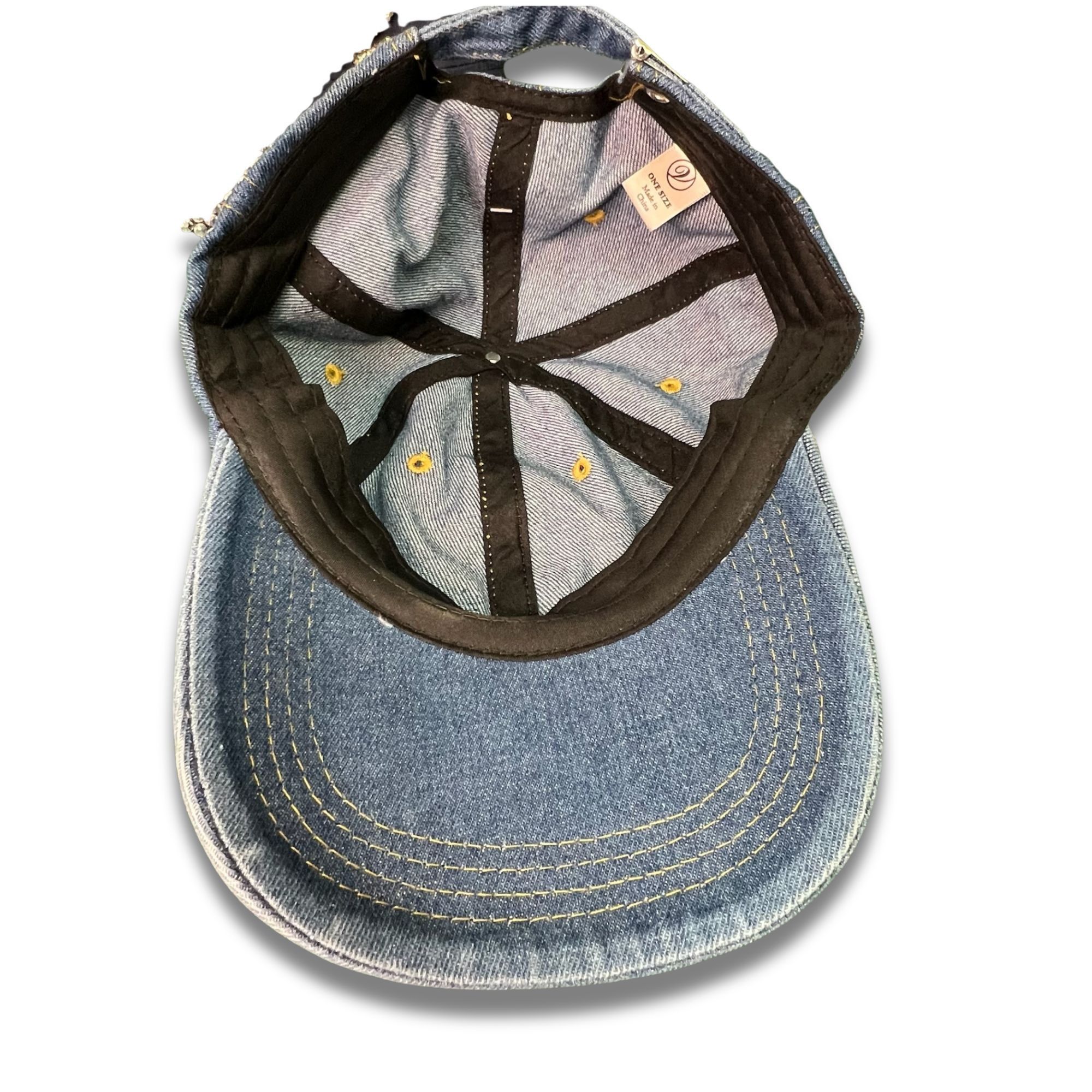 Other Womens Rhinestone & Studded Cadet Caps - Denim Black & Navy Size ONE SIZE - 8 Thumbnail
