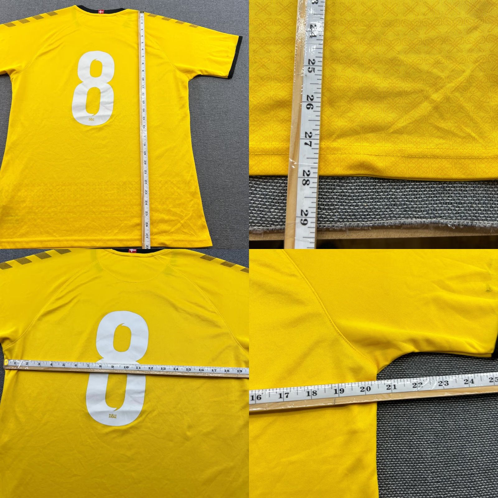 Hummel Hummel Denmark 2016 2017 Goalkeeper Football Jersey Mens Medium Adult Shirt DBU Yellow Short Sleeve Moisture Wicking Quick Dry Sports FootballMens Size US M / EU 48-50 / 2 - 10 Thumbnail