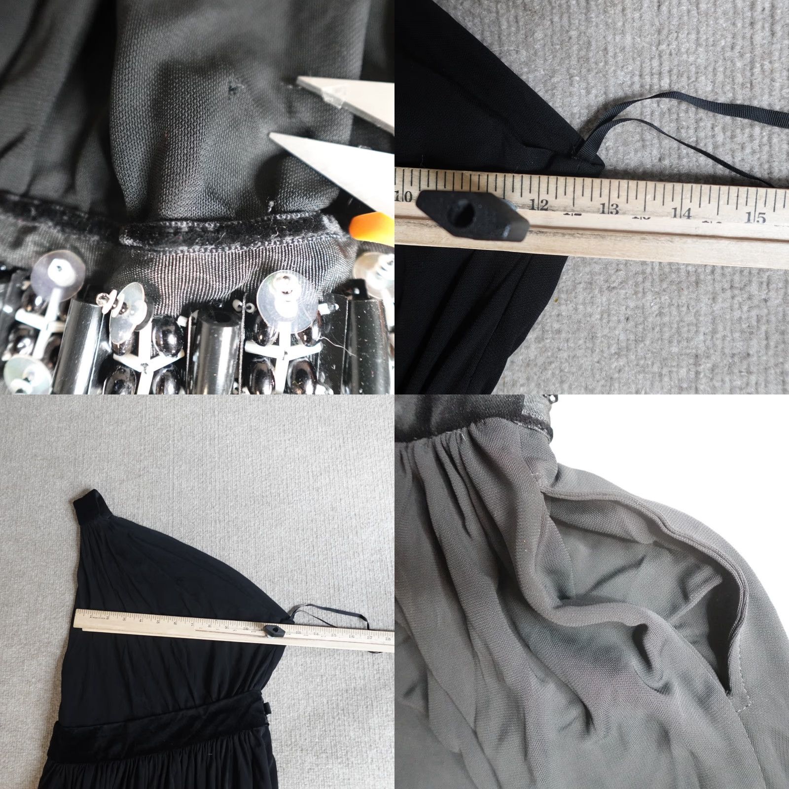 Dolce & Gabbana Dolce&Gabbana Dress Womens XS A-Line One Shoulder Black Party/Cocktail Long Dress Off Shoulder Vintage No Size XS / US 0-2 / IT 36-38 - 9 Thumbnail