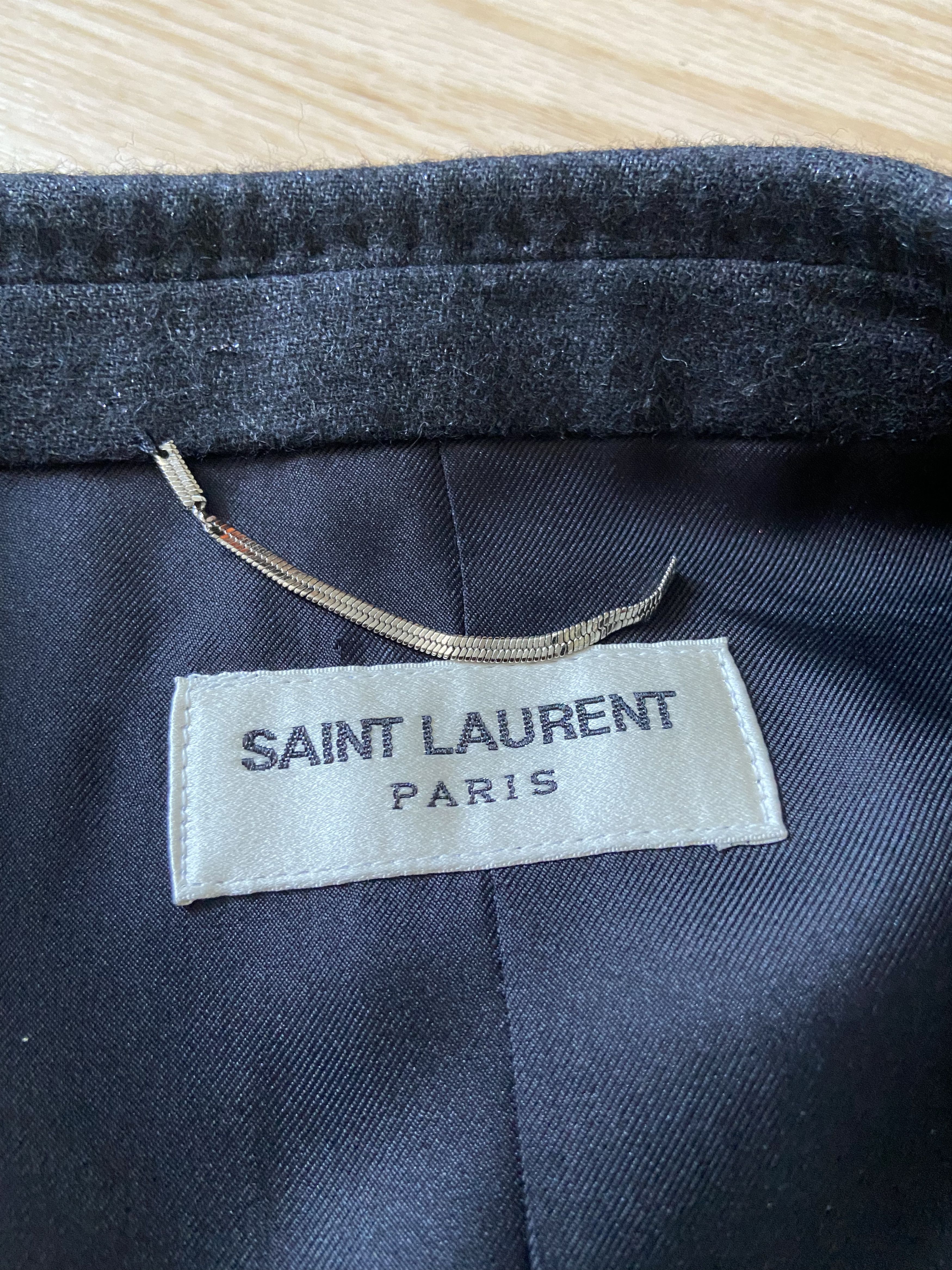 Hedi Slimane × Saint Laurent Paris 56 fw14 ss15 peaked lapel Le Smoking blazer jacket suit Size US M / EU 48-50 / 2 - 8 Thumbnail