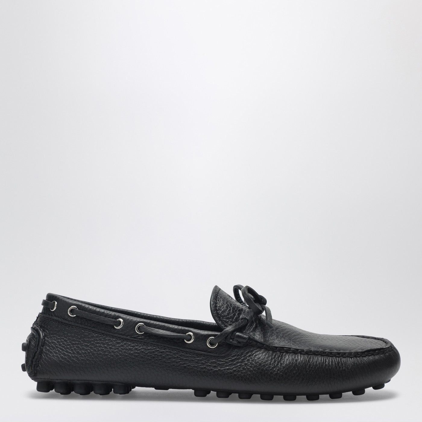Prada Prada Black Leather Loafers With Strap Size US 10 / EU 43 - 1 Thumbnail