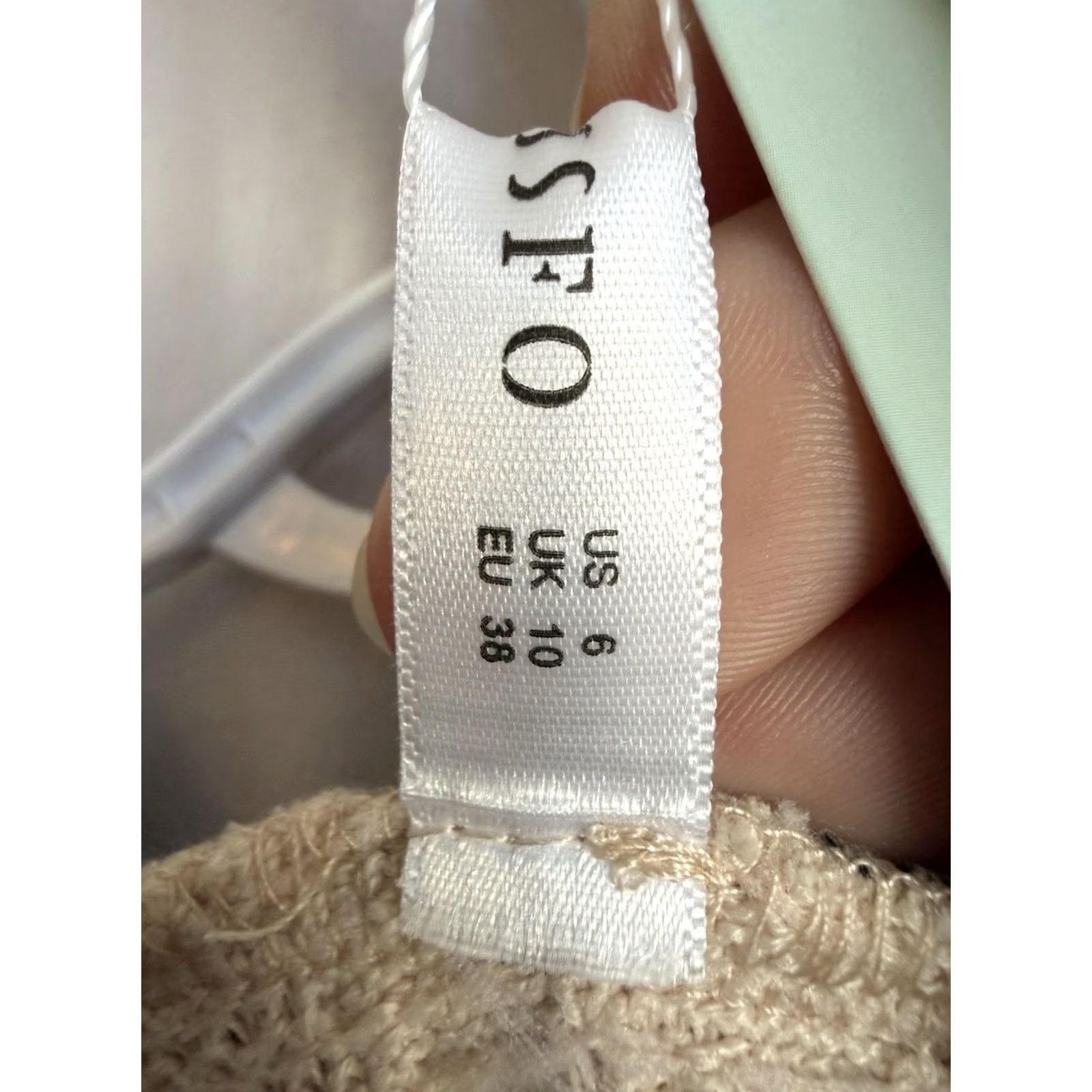 Vintage Cream Dressfo Womens 6 New With Tag Ivory Plaid Henley Long Sleeve Wool/ Cotton Blend Sweater pullover Preppy Academia Womens Size M / US 6-8 / IT 42-44 - 3 Thumbnail