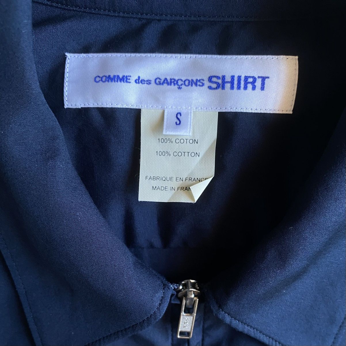 Comme des Garcons SHIRT CDG Shirt Zip Up Dark Navy Size US S / EU 44-46 / 1 - 4 Thumbnail