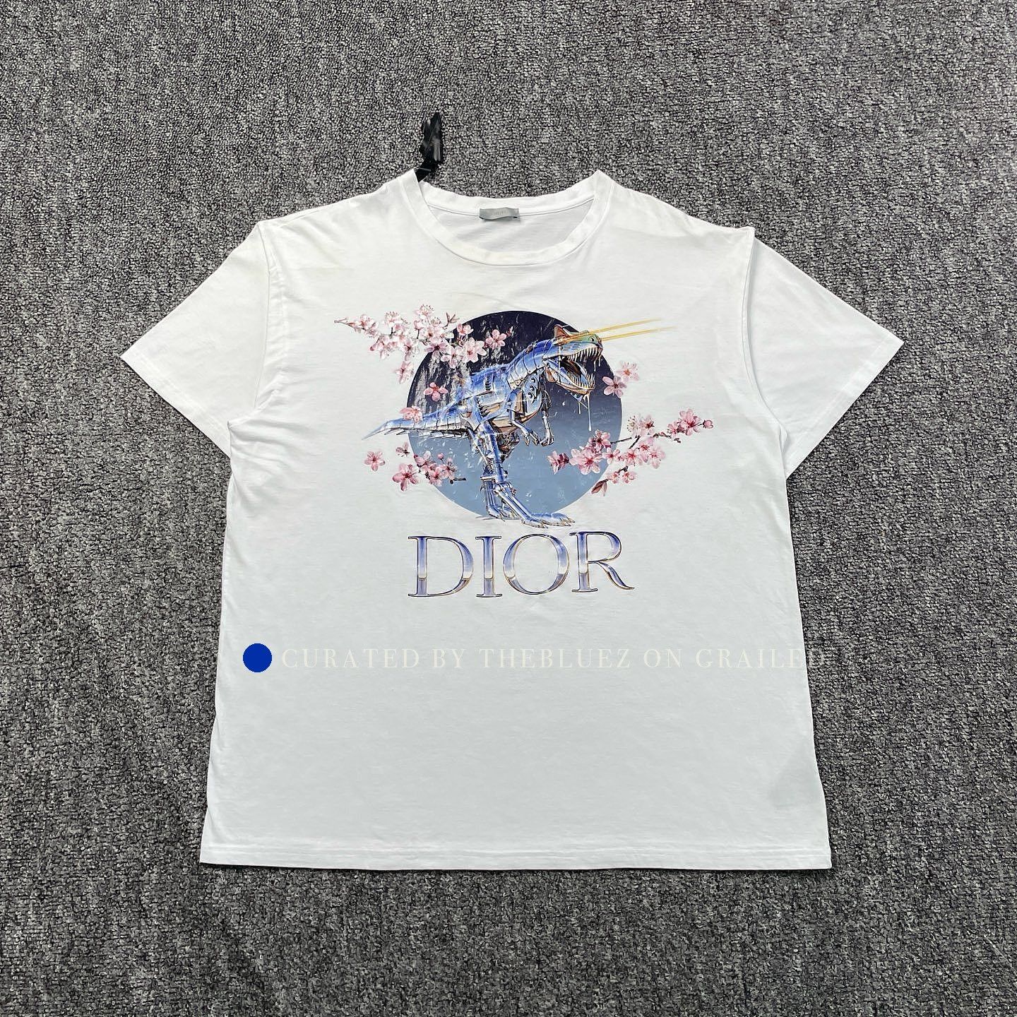 Dior Unique Dinosaur Print T-Shirt in White Size US XXL / EU 58 / 5 - 1 Thumbnail