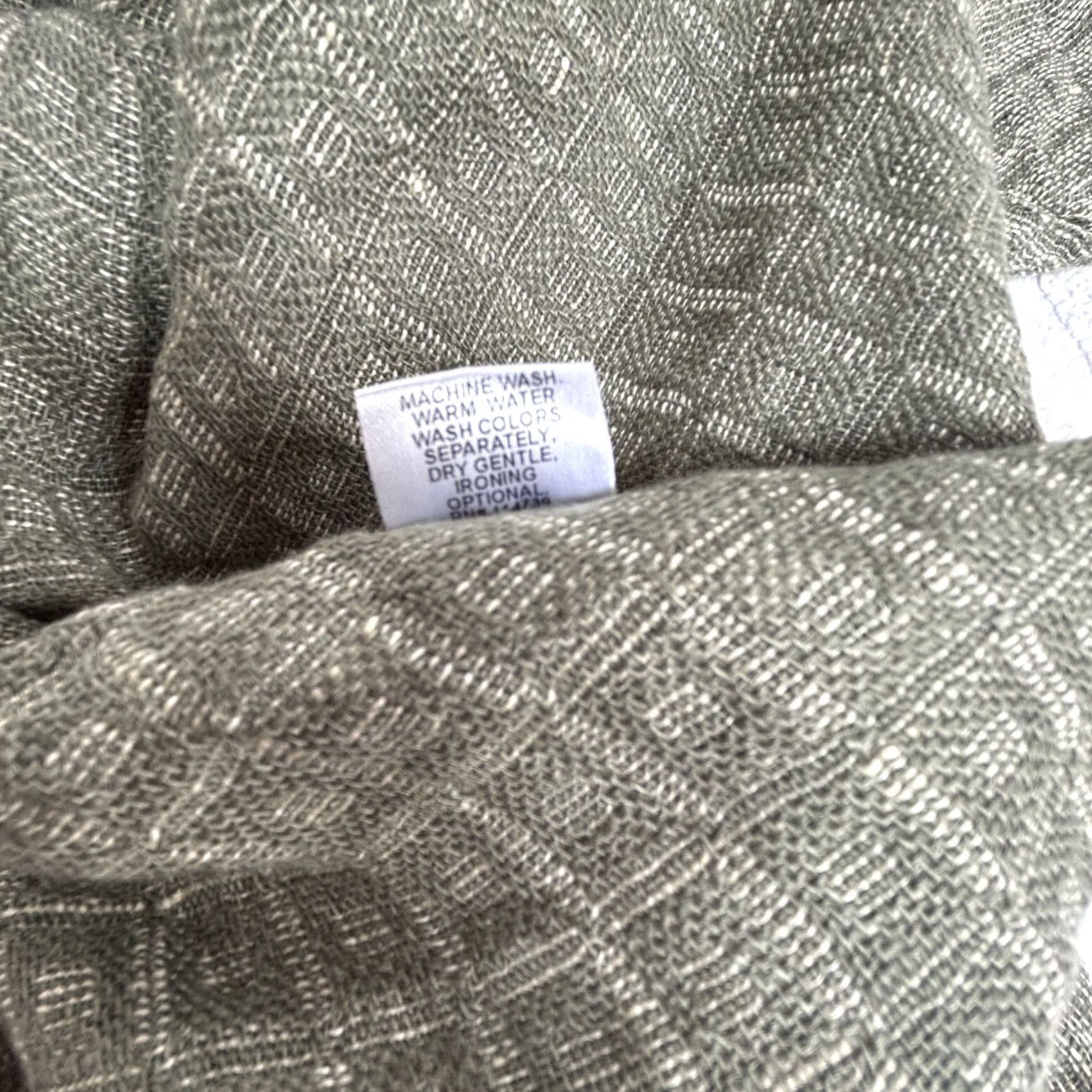 FLAX Flax Blouse Shirt Geo Textured Linen Green Size Large NWOT Size L / US 10 / IT 46 - 5 Thumbnail
