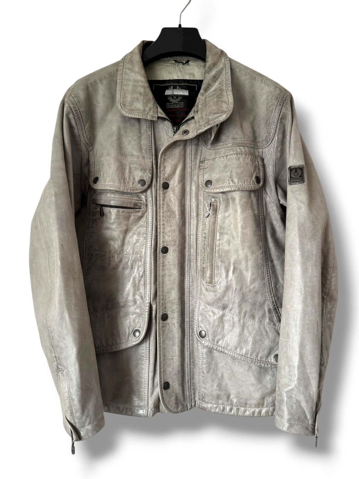 Belstaff Vintage Belstaff Silver Maple Leather Biker Jacket Harley Size US M / EU 48-50 / 2 - 1 Thumbnail