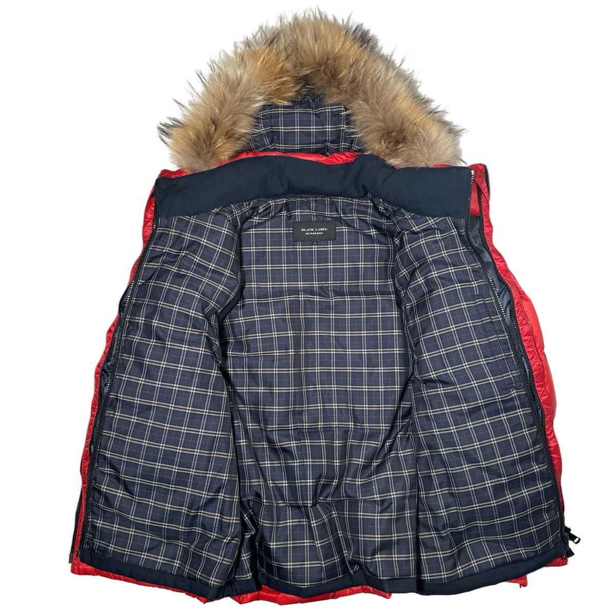 Burberry 00’s Burberry Black Label Fur Hood Down Puffer Jacket Size US XL / EU 56 / 4 - 3 Thumbnail
