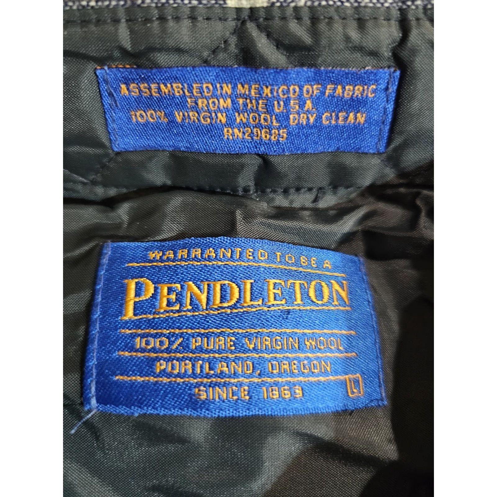 Pendleton VINTAGE Pendleton Board Shirt 100% Wool Blue Plaid Button-Up Mens L Size US L / EU 52-54 / 3 - 4 Thumbnail