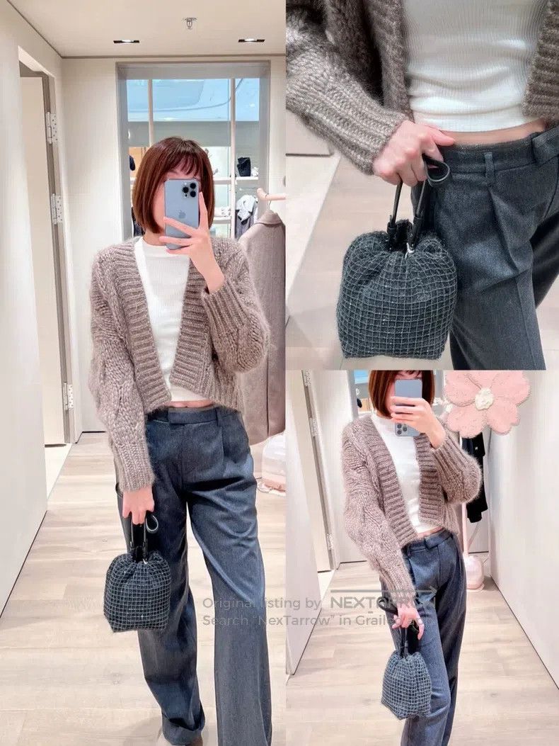 Brunello Cucinelli Brunello Cucinelli Cable-knit mohair cardigan open-front j Size S / US 4 / IT 40 - 3 Thumbnail