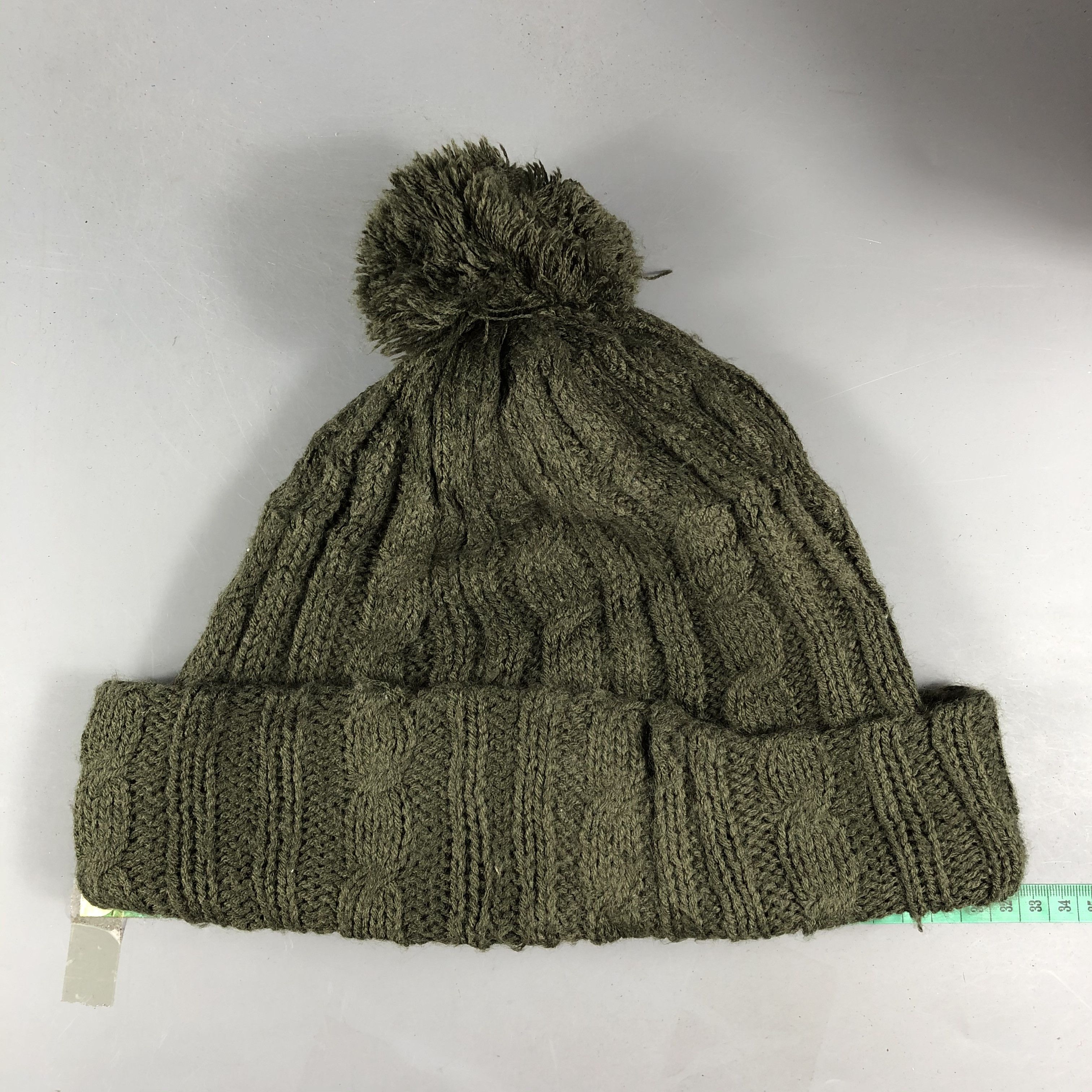 Japanese Brand Crochet Green Beanie Size ONE SIZE - 3 Thumbnail