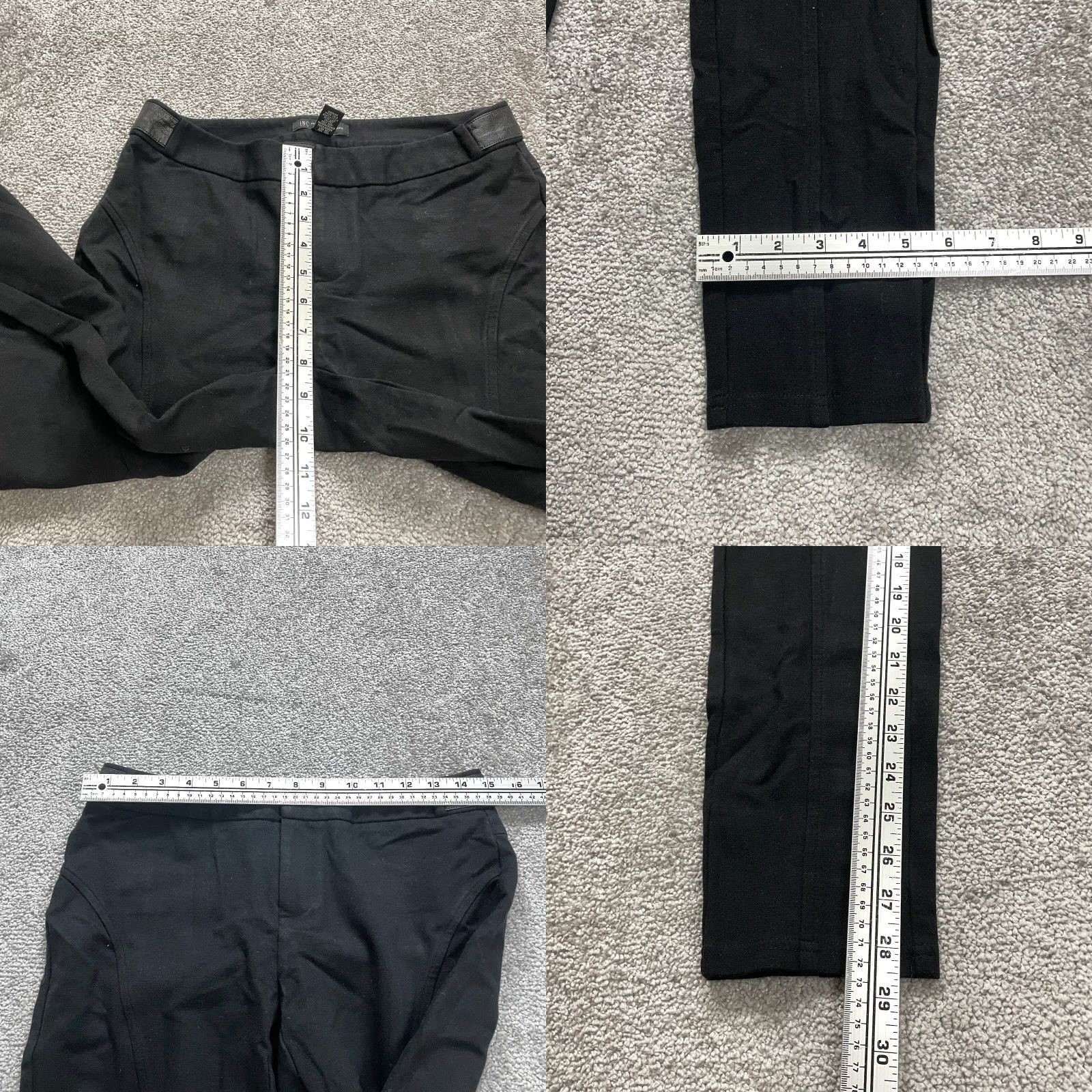 Vintage VINTAGE INC International Concepts Womens Pants Casual Tapered Fit Black Size 6 Stretch Size 28" / US 6 / IT 42 - 8 Thumbnail