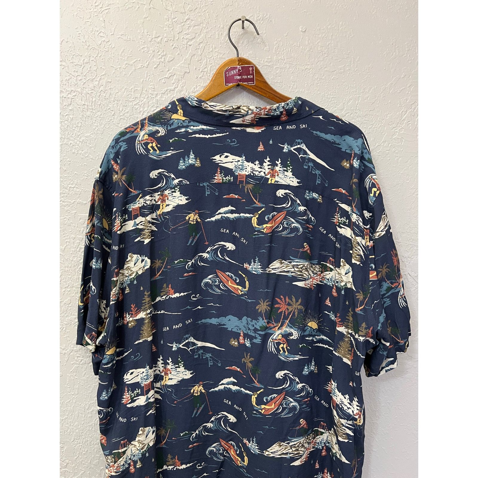 Faherty FAHERTY Camp Shirt Mens XXL Navy Button Up Short Sleeve Sea Size US XXL / EU 58 / 5 - 5 Thumbnail