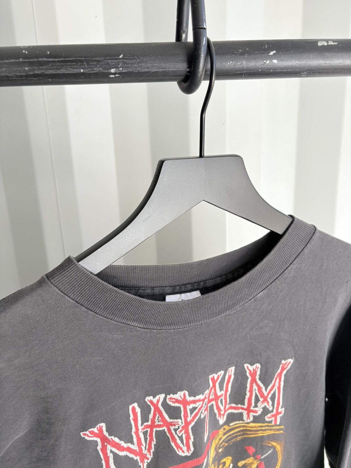 Band Tees Vintage Napalm Death Shirt Faded Distressed GRUNGE Size US XL / EU 56 / 4 - 5 Thumbnail
