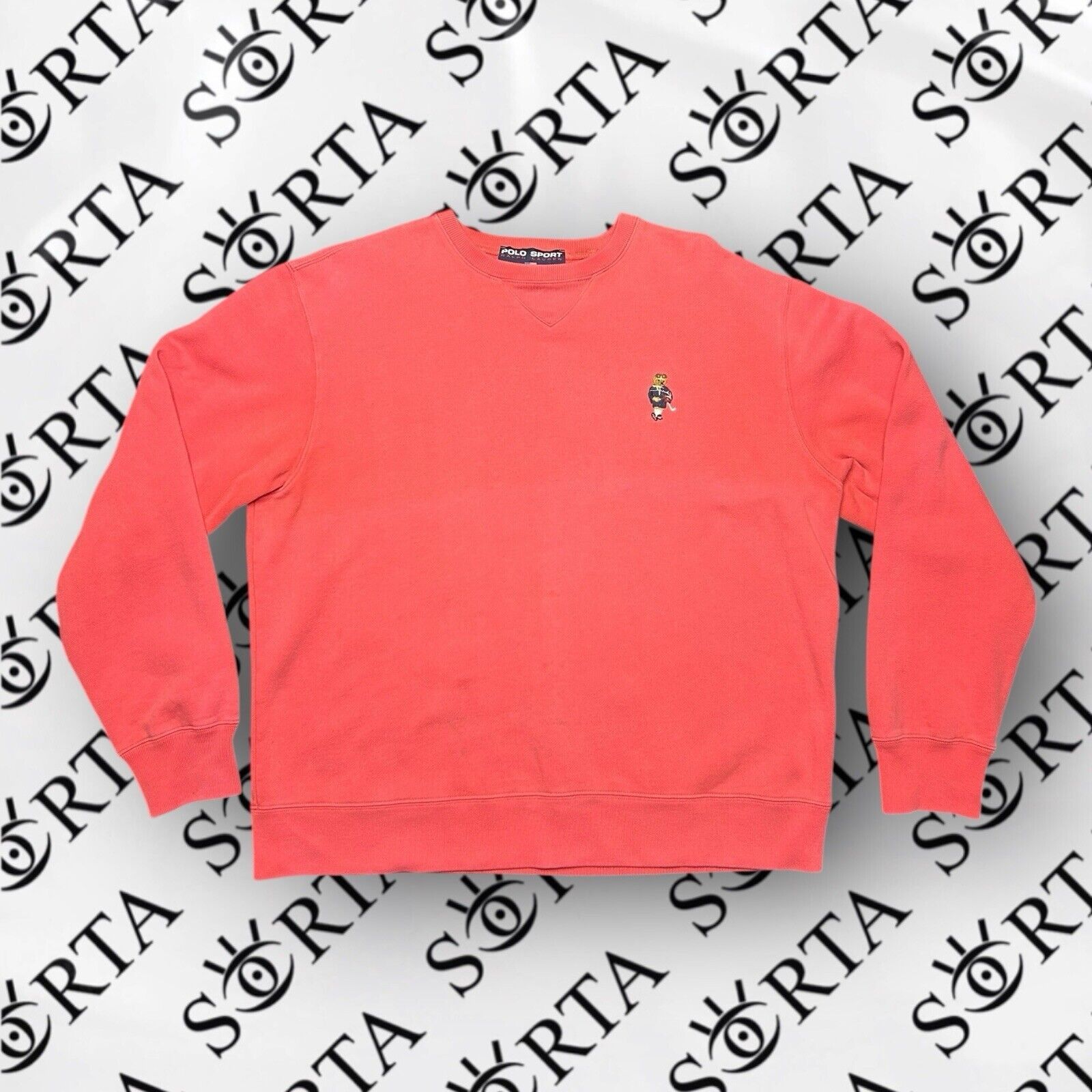 Polo Ralph Lauren 90s/Y2K Polo Sport Ralph Lauren Golf Polo Bear Pink Crewneck Size US M / EU 48-50 / 2 - 1 Thumbnail