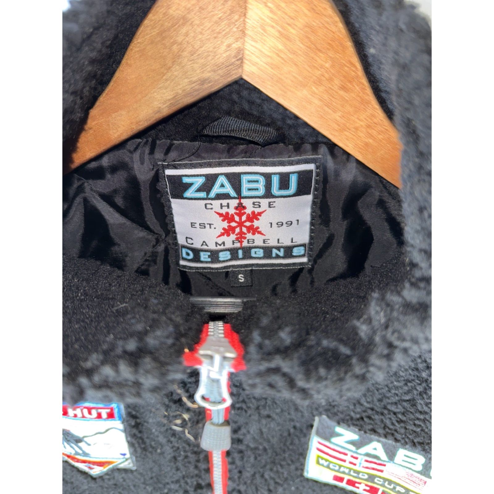 Vintage ZABU DESIGNS SHERPA FLEECE Quilt Lined Winter Jacket Womens S Black Ski Basic Jacket Mens/Womens Size S / US 4 / IT 40 - 4 Thumbnail