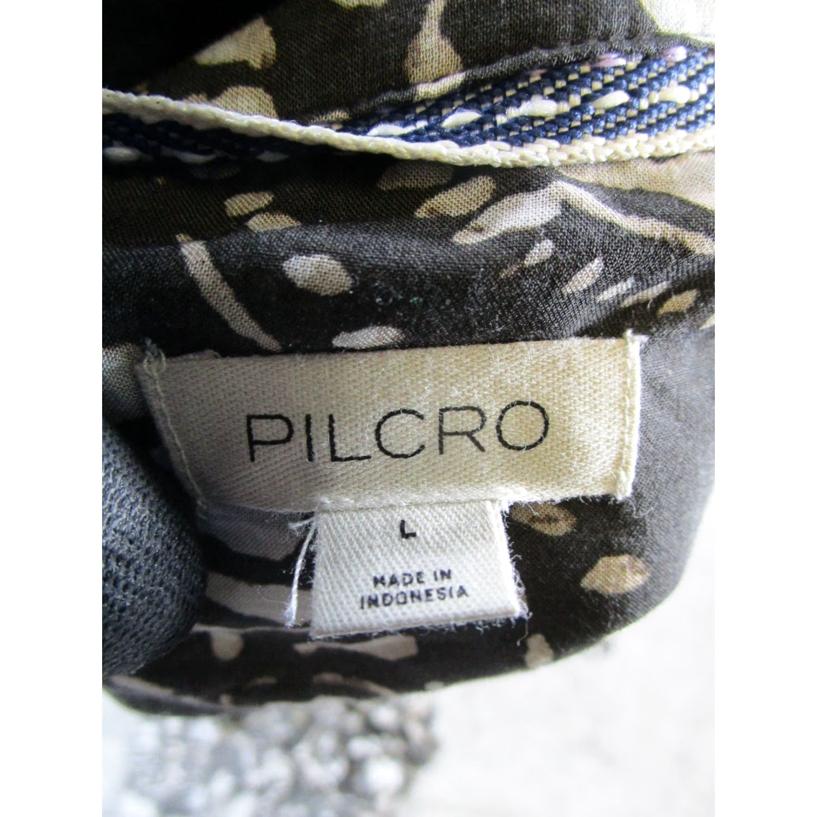 Vintage VINTAGE Pilcro Shirt Women L Brown Beige Paisley Button-Up Knit long sleeve Casual Collar Women's Regular Fit Size L / US 10 / IT 46 - 3 Thumbnail
