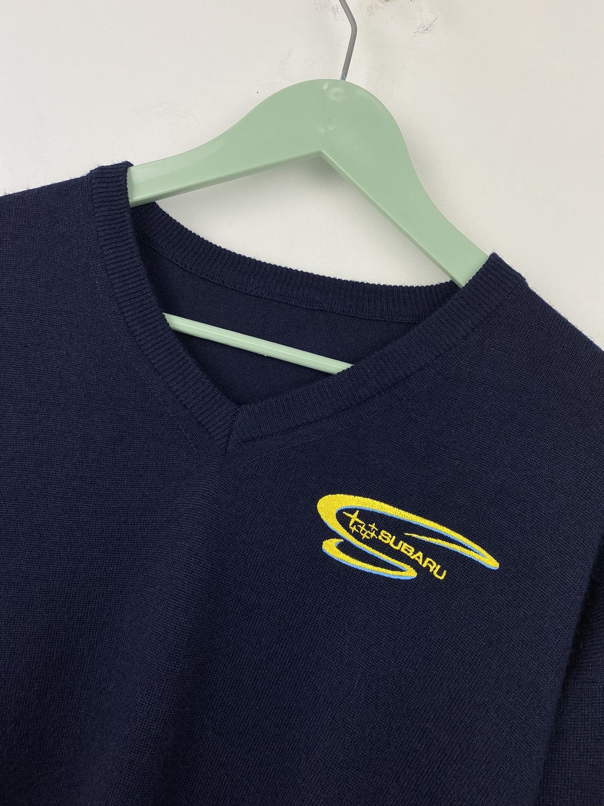Vintage Vintage Subaru V Neck Sweater Nissan Honda BMW Size US M / EU 48-50 / 2 - 2 Thumbnail