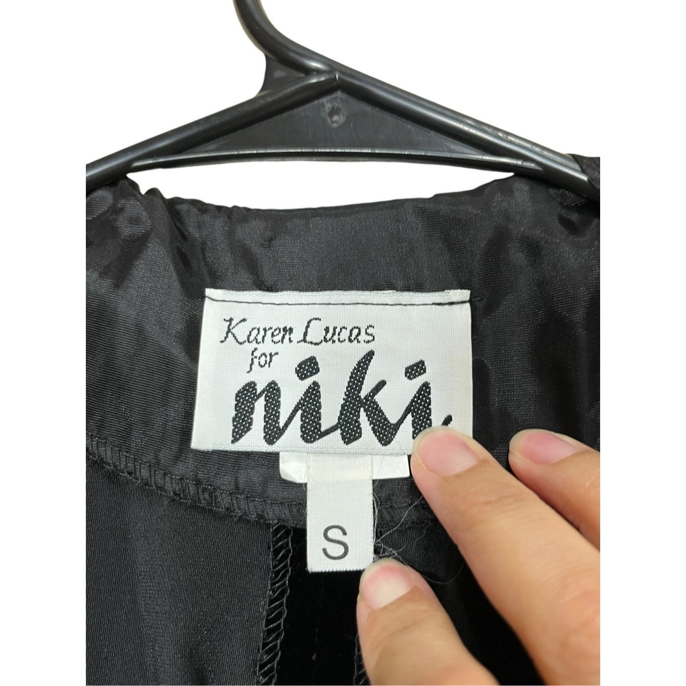 Other Vintage Karen Lucas For Niki Black Velvet Swing Coat Size S Size S / US 4 / IT 40 - 6 Thumbnail