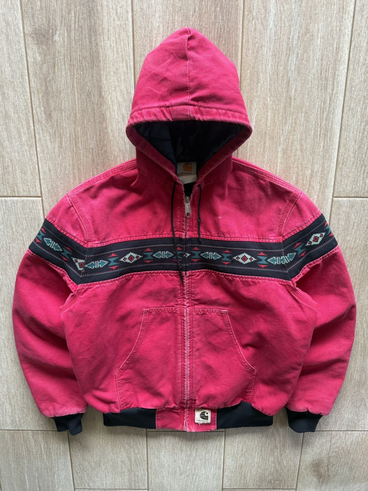Carhartt Vintage J78RED Carhartt Aztec Jacket Size US M / EU 48-50 / 2 - 3 Thumbnail