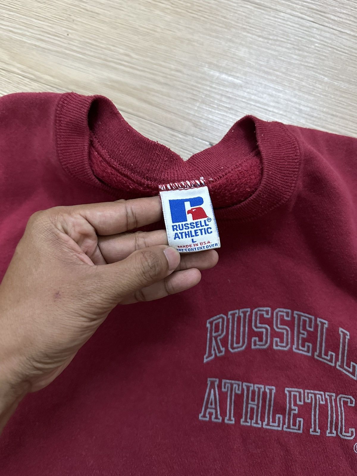 Russell Athletic × Vintage Vintage 90’s Russell Athletic Spell Out Sweatshirt M Size US L / EU 52-54 / 3 - 5 Thumbnail