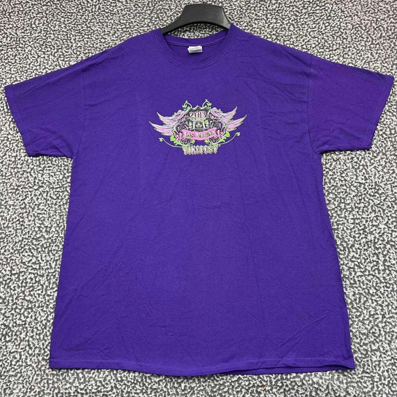 Gildan Vintage Las Vegas Bike Fest Shirt Men XL Short Sleeve Size US XL / EU 56 / 4 - 2 Thumbnail