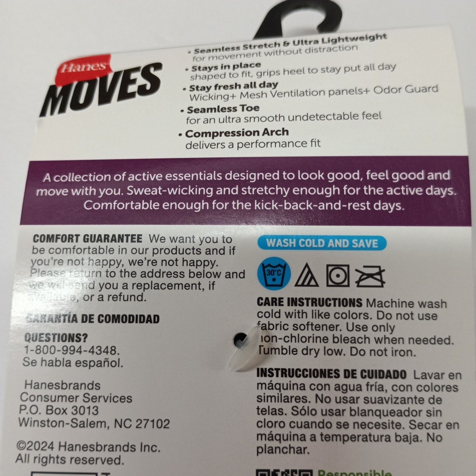 Hanes Hanes Moves No Show Socks 6 Pairs Women's Size 5-9 Black Size ONE SIZE - 3 Thumbnail