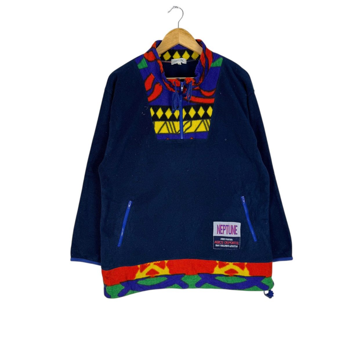 Asics 🌟ASICS NEPTUNE HALF ZIP ANORAK FLEECE JACKET Size US L / EU 52-54 / 3 - 2 Thumbnail