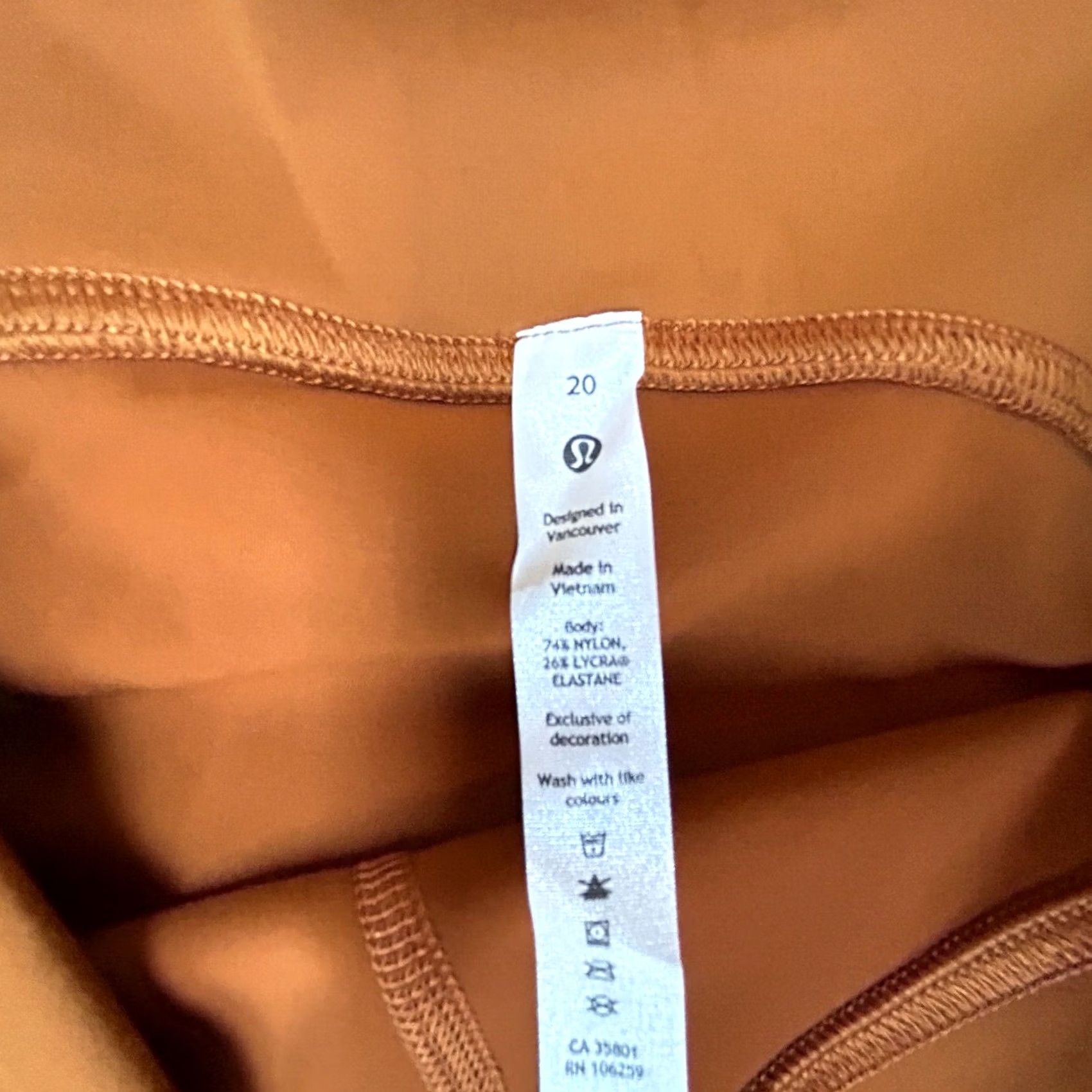 Lululemon Lululemon Women's Instill High-Rise Tight 25" Copper Brown Leggings Size 20 New Cotton? Size 42" / US 20 - 3 Thumbnail