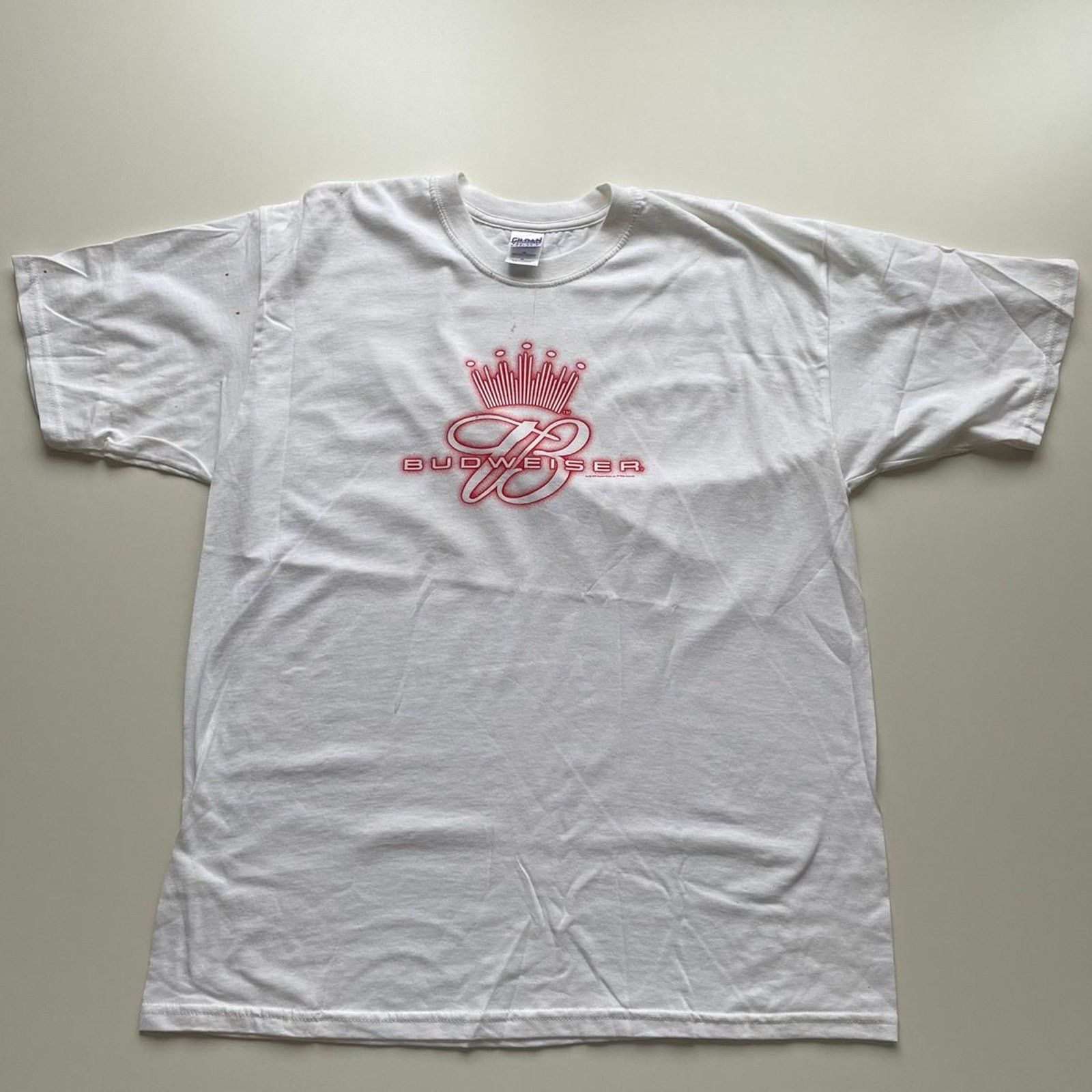 Budweiser × Vintage Vintage Y2K Budweiser Beer Promo T Shirt Men's Size XL White Size US XL / EU 56 / 4 - 1 Thumbnail