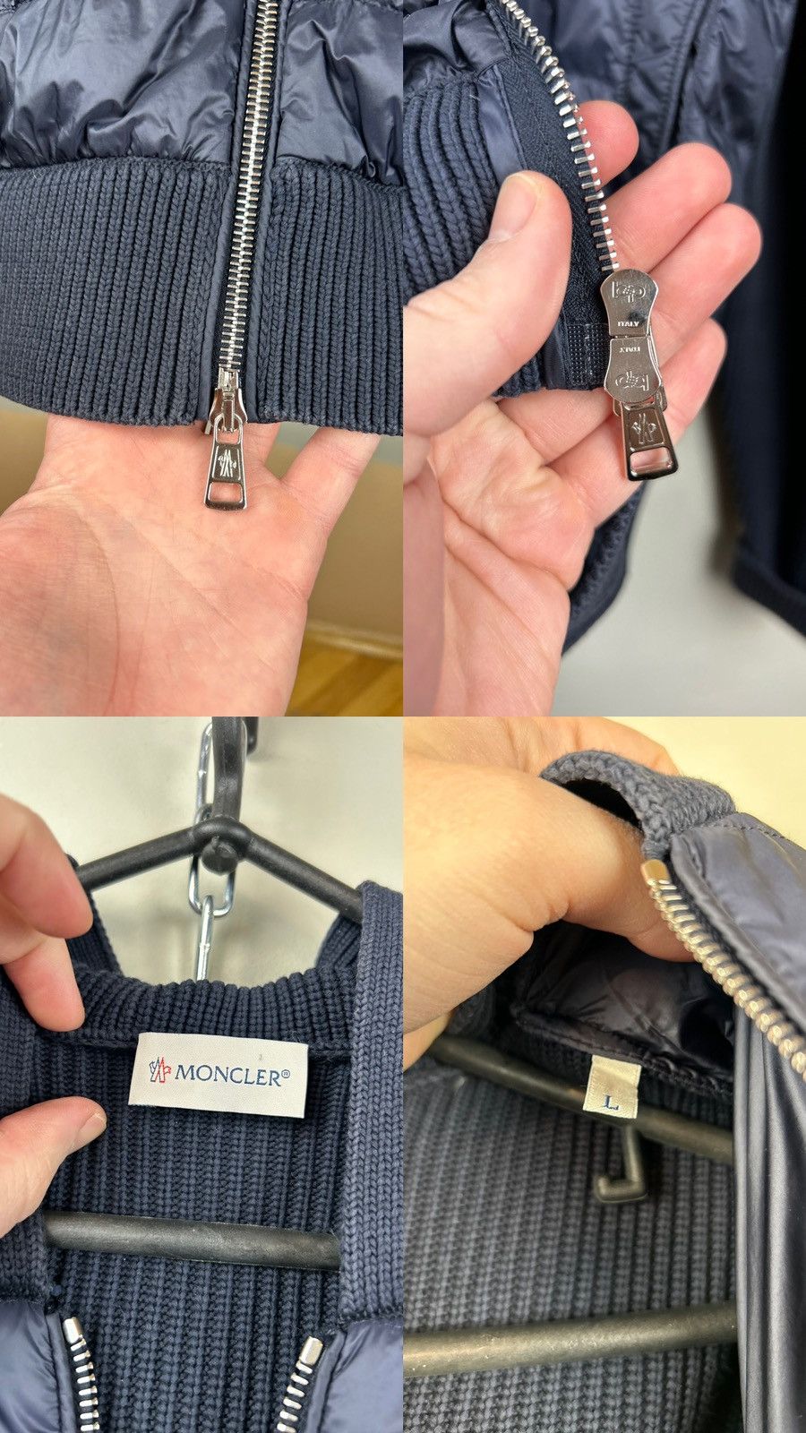 Moncler Moncler Cardigan Trikot Size L Size US L / EU 52-54 / 3 - 2 Thumbnail