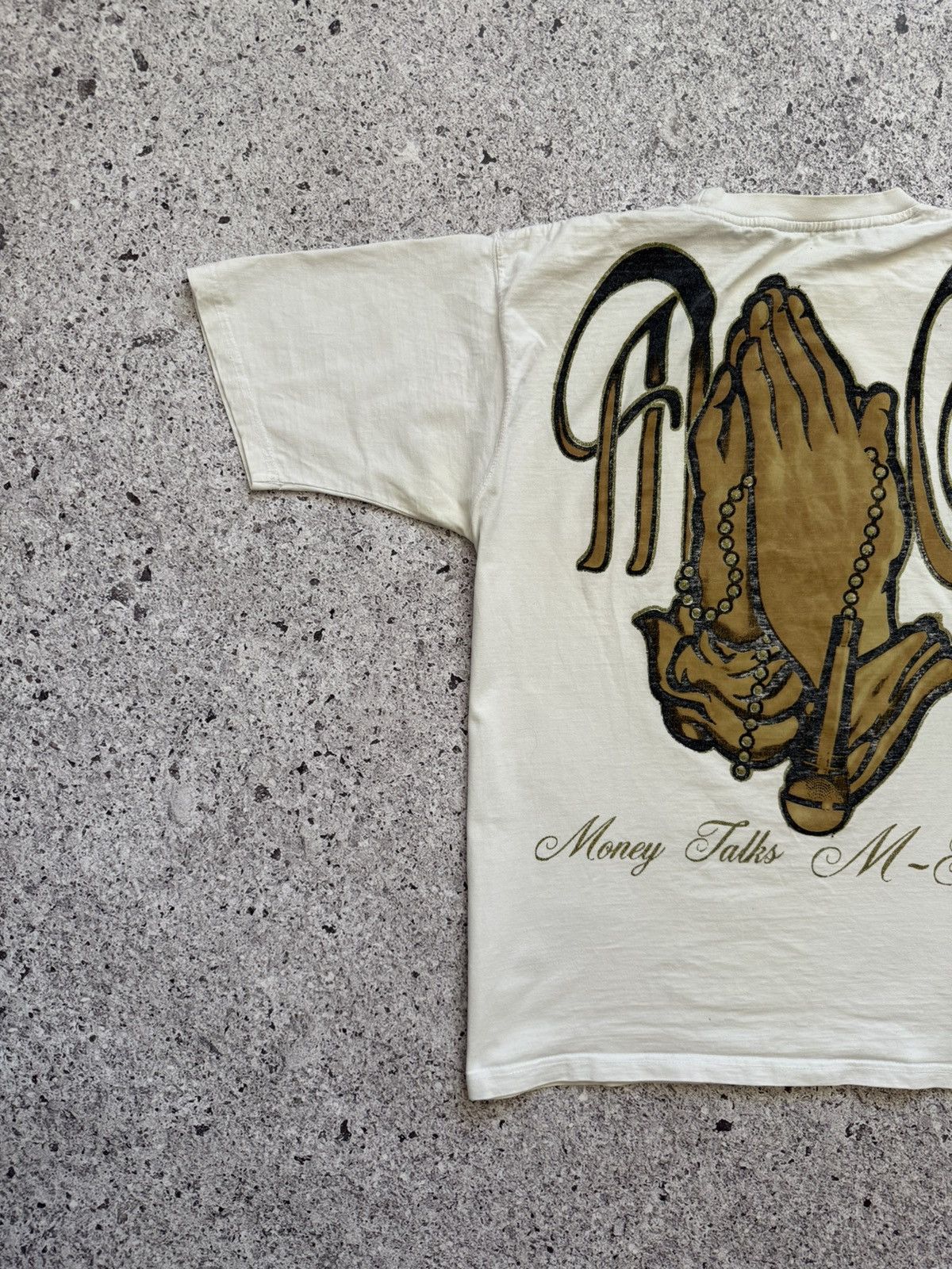 Affliction × Rap Tees × Vintage Vintage 90ʼs Money Talk 2Pac Hip Hop Rap T-Shirt Y2K Hype Size US XL / EU 56 / 4 - 7 Thumbnail