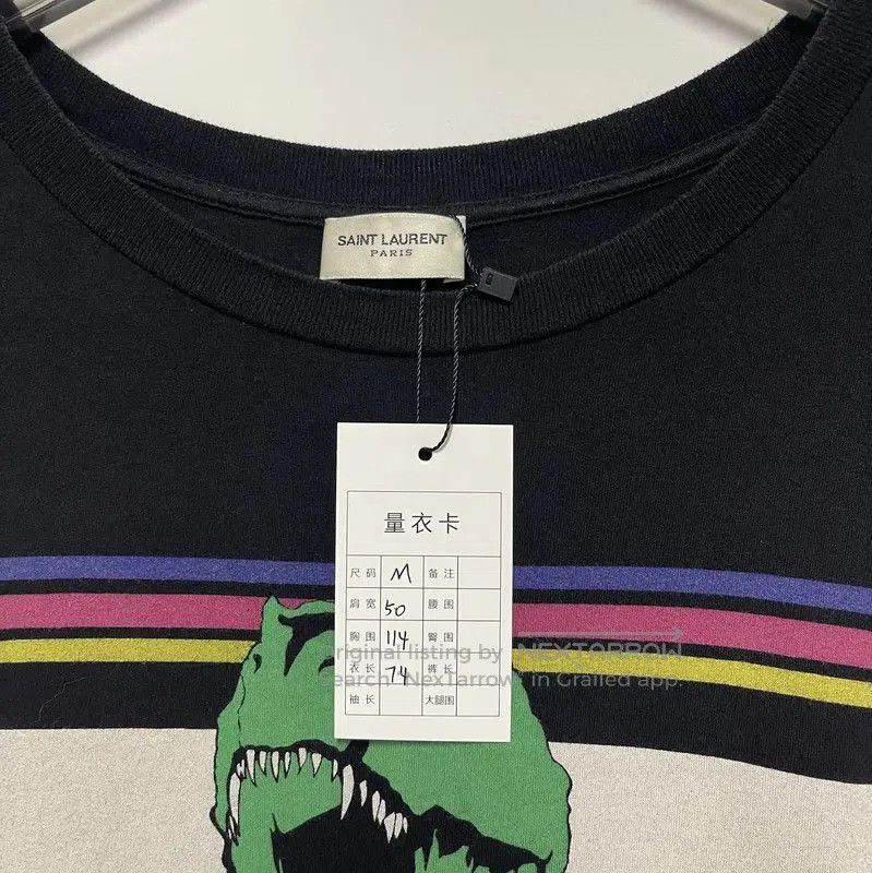 Yves Saint Laurent YSL Black Cotton Graphic Short Sleeve T-Shirt . Size M / US 6-8 / IT 42-44 - 6 Thumbnail