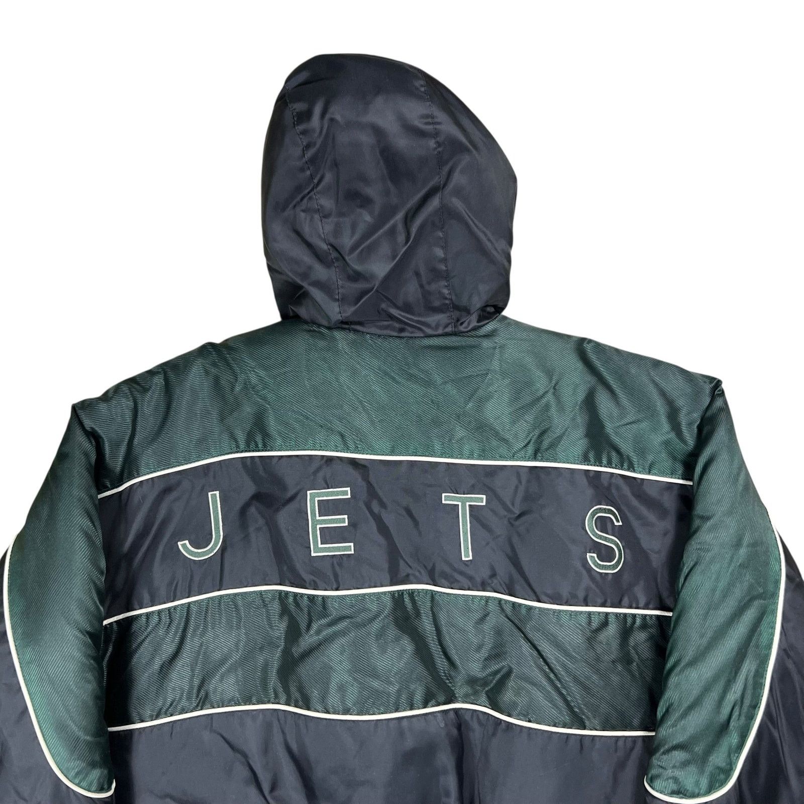 NFL × Pro Player × Vintage Vintage 90s Pro Player New York Jets zip up puffer jacket Size US M / EU 48-50 / 2 - 8 Thumbnail