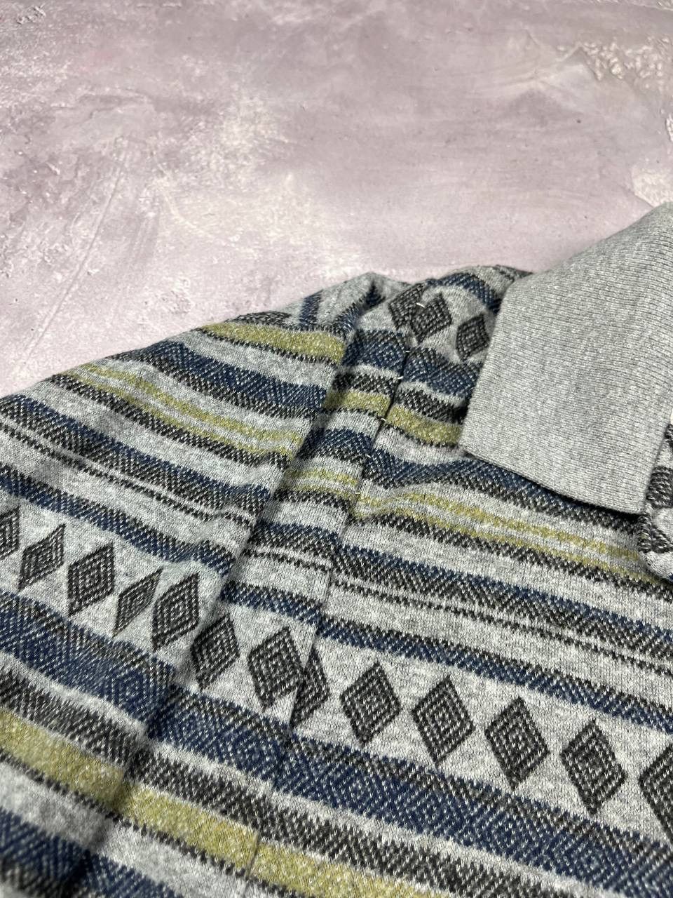 Givenchy Givenchy Men's Collared Geometric Knit Sweater Size US L / EU 52-54 / 3 - 4 Thumbnail