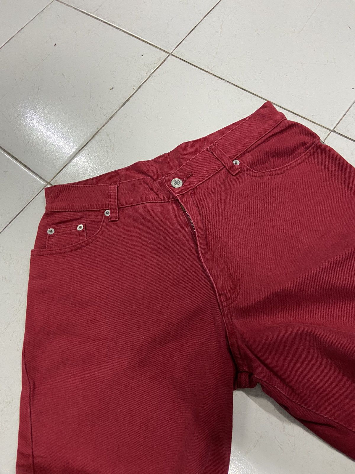 Japanese Brand MELLOWBOB INPRESSIONIST FASHION RED JEANS Size US 28 / EU 44 - 4 Thumbnail