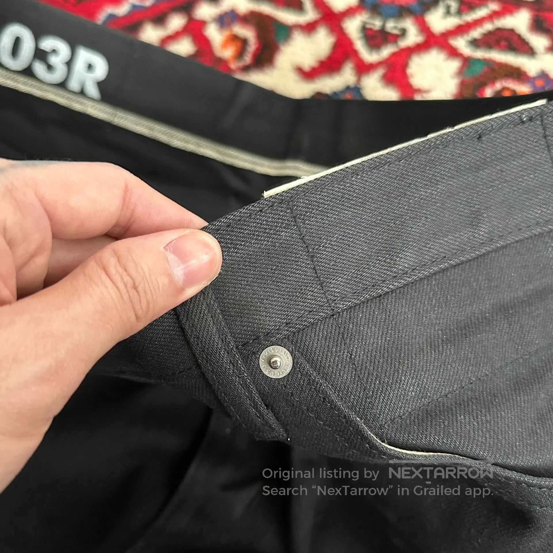 Visvim visvim black denim pants with snake skin texture. Size US 32 / EU 48 - 5 Thumbnail