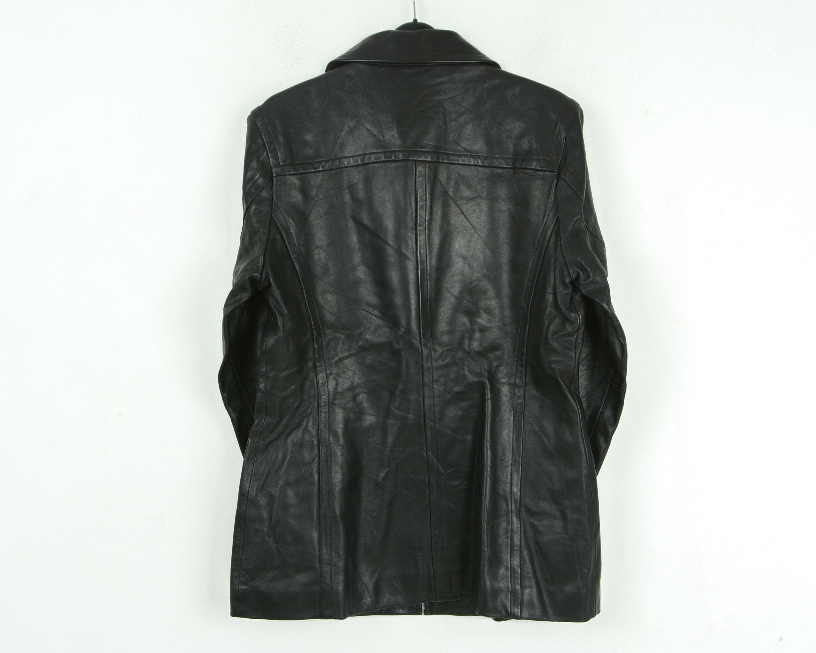 Coach × Leather Luxury Real Leather Black Jacket Blazer Zip Coat Overcoat Size S / US 4 / IT 40 - 6 Thumbnail