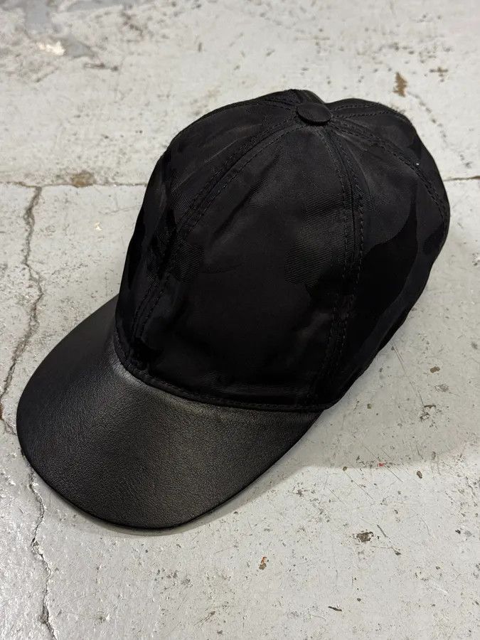 Valentino Valentino Black Camo Hybrid Leather Buckle Cap Size ONE SIZE - 5 Thumbnail