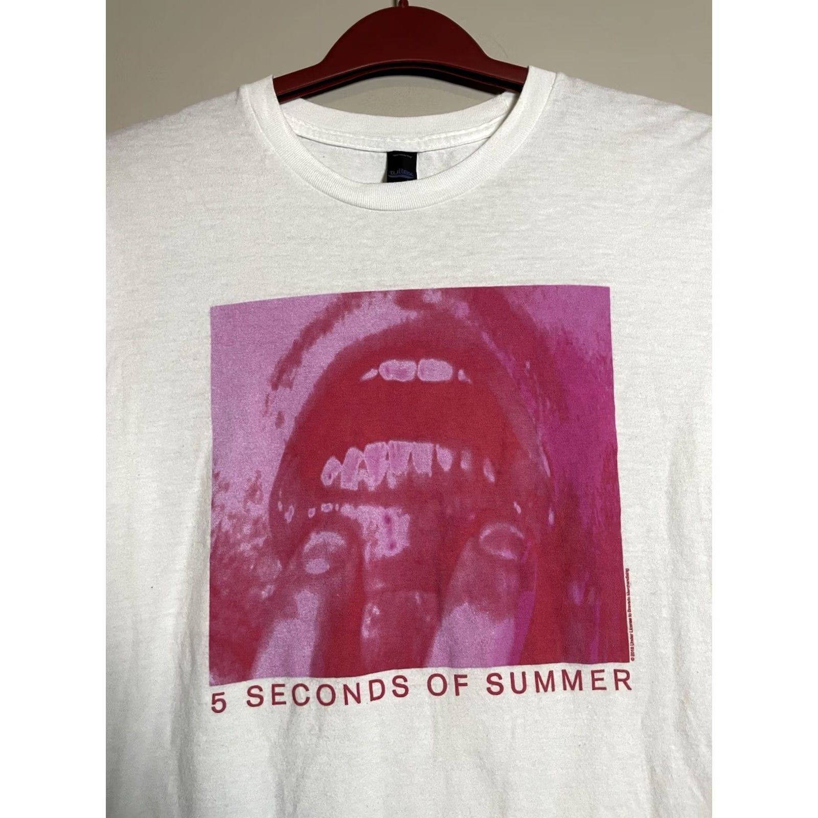 Vintage 5 Seconds of Summer 2018 Tour Shirt T-Shirt Unisex Adults Cotton White M Size Medium Size US M / EU 48-50 / 2 - 2 Thumbnail