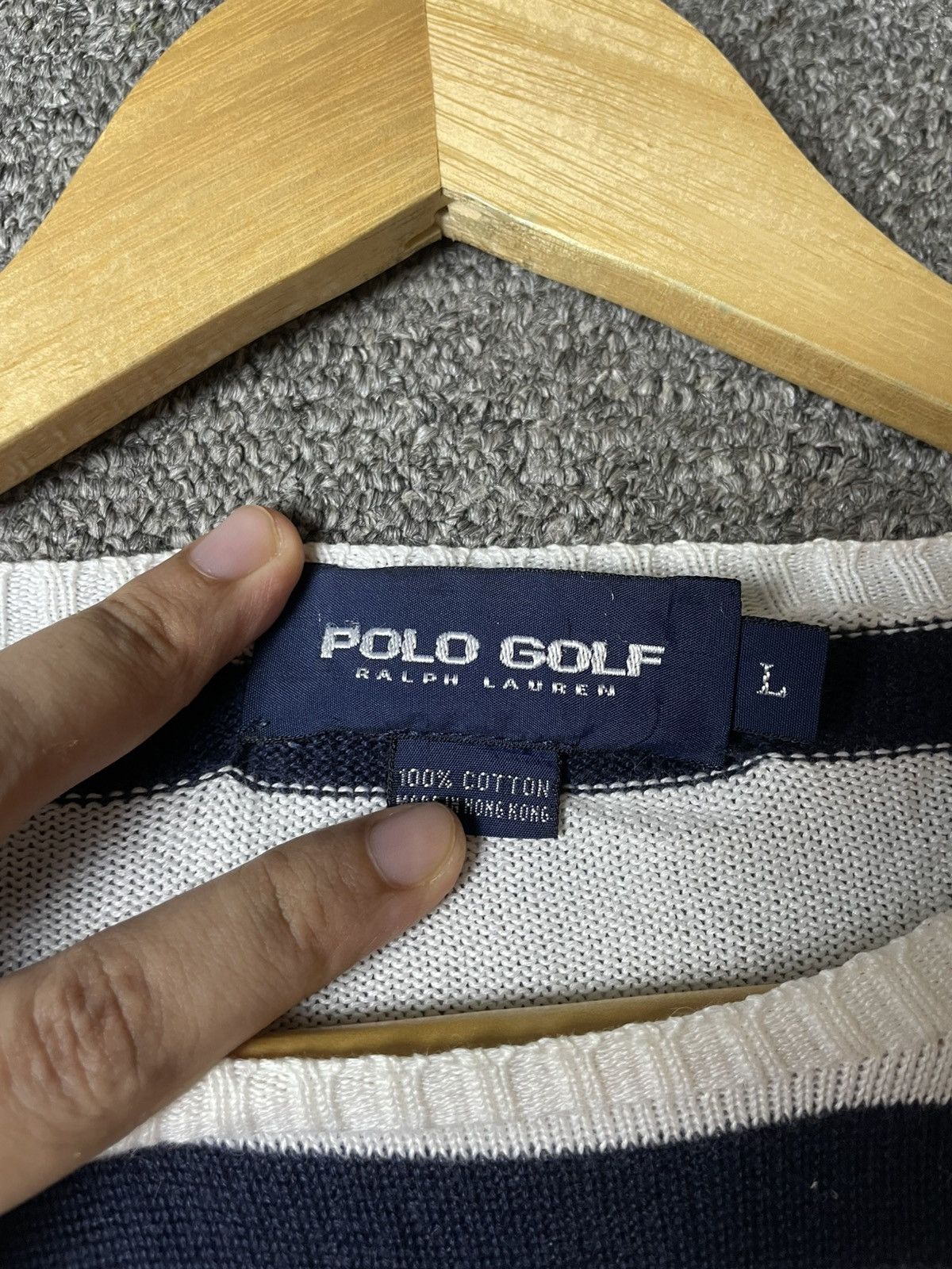 Polo Ralph Lauren Polo Golf Ralph Lauren Stripes Knitted Pullover (150) Size US L / EU 52-54 / 3 - 4 Thumbnail