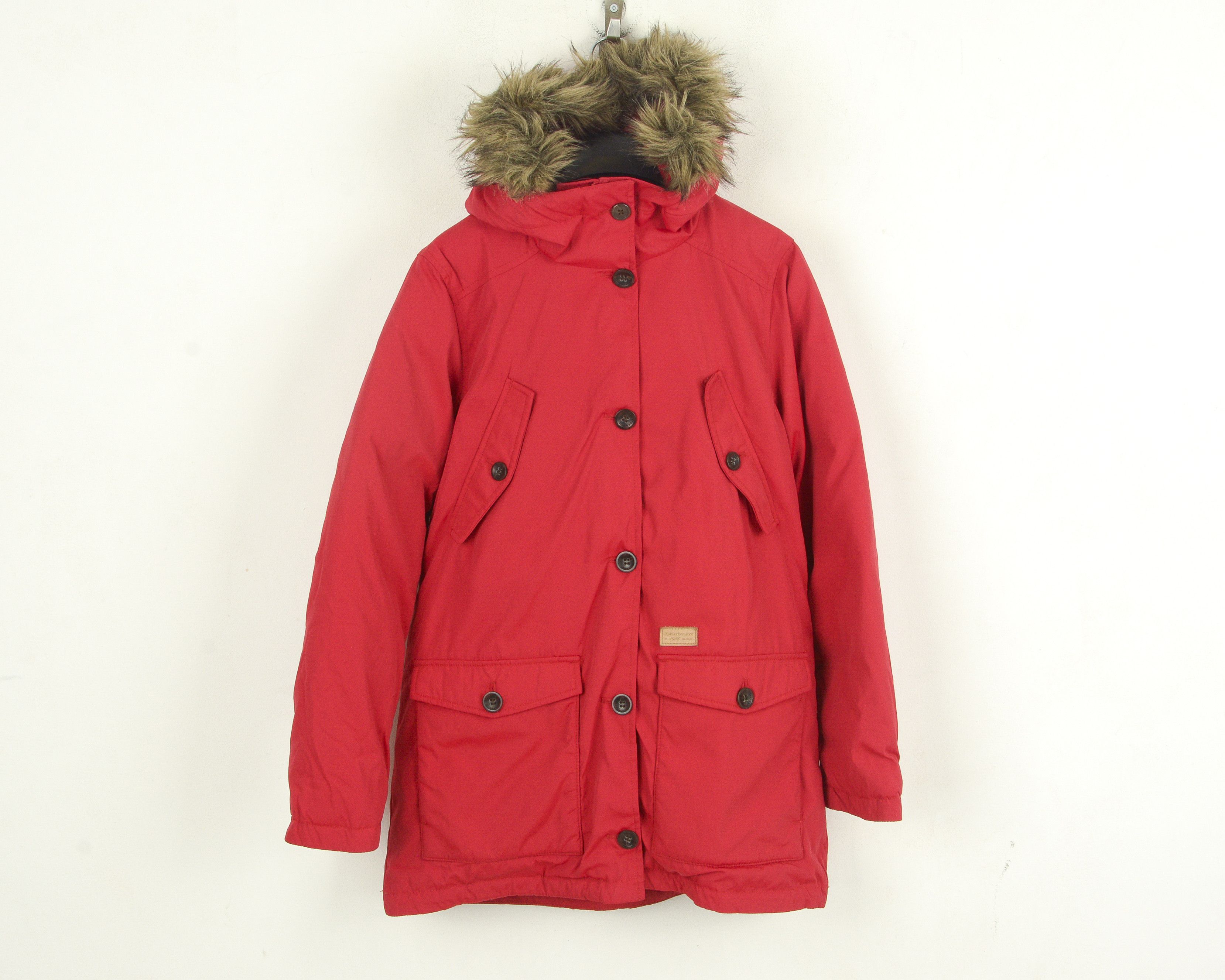 Peak Performance Womens S Down Jacket Coat Padded Warm Red Winter Parka Size S / US 4 / IT 40 - 1 Thumbnail