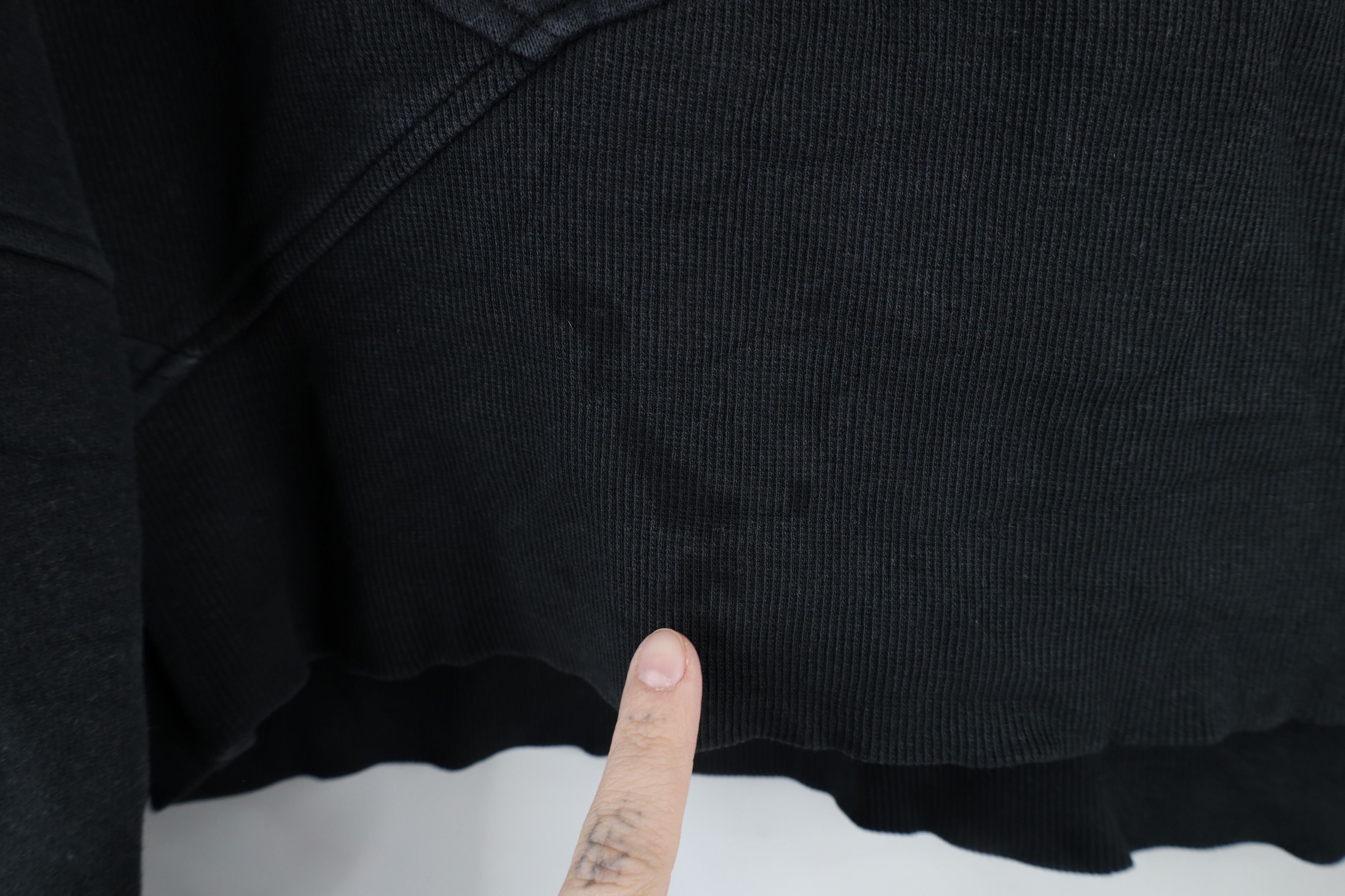 Lululemon × Vintage Lululemon Distressed Heavyweight Cropped Scuba Hoodie Black Size XS / US 0-2 / IT 36-38 - 13 Thumbnail