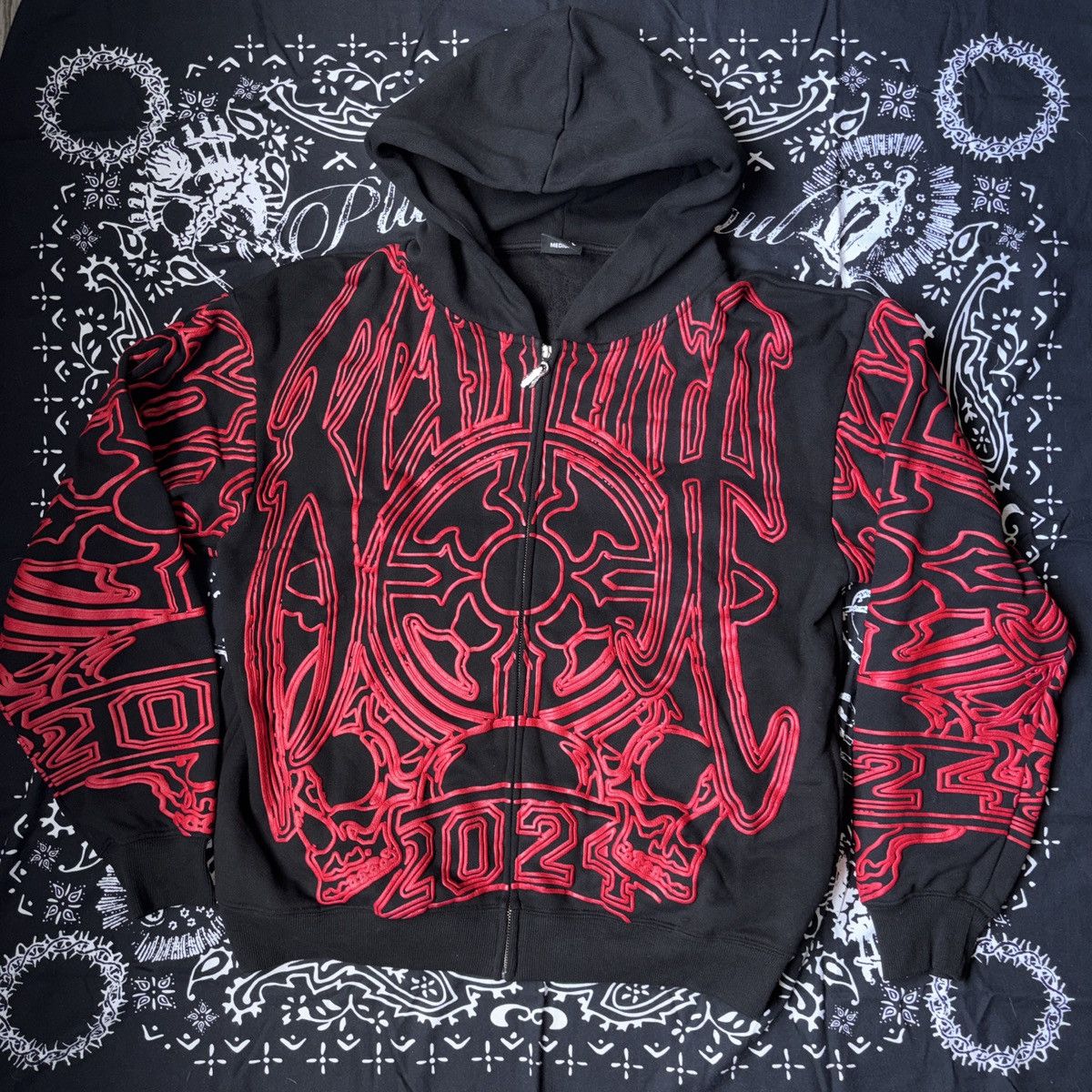 City Morgue × Revenge Revenge Dead-shot all over puff print (back is blank) zip up Size US M / EU 48-50 / 2 - 1 Thumbnail