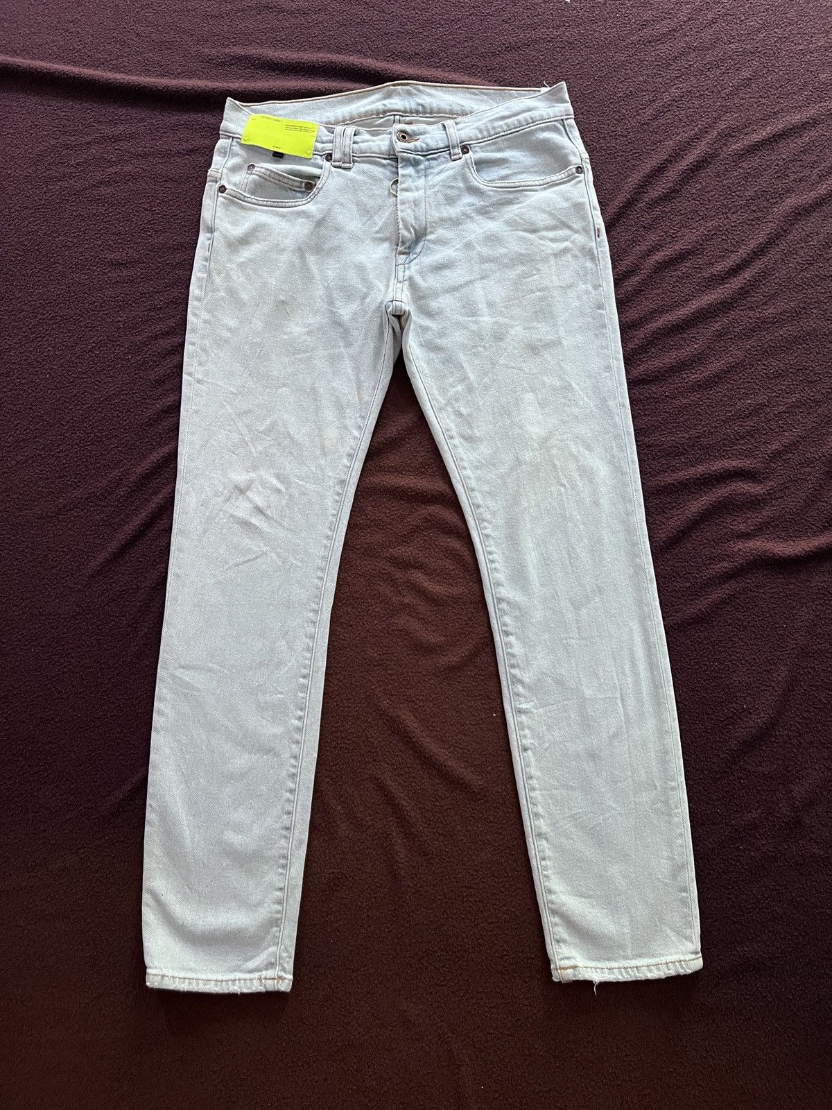 Off-White OFF WHITE VIRGIL ABLOH DISTRESSED DENIM Size US 31 - 1 Thumbnail