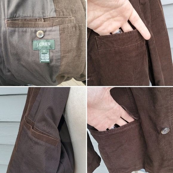 J.Crew × Vintage Vintage 90s y2k J.Crew Western Boho Cowboy Brown Cord Blazer Size 40R - 5 Thumbnail