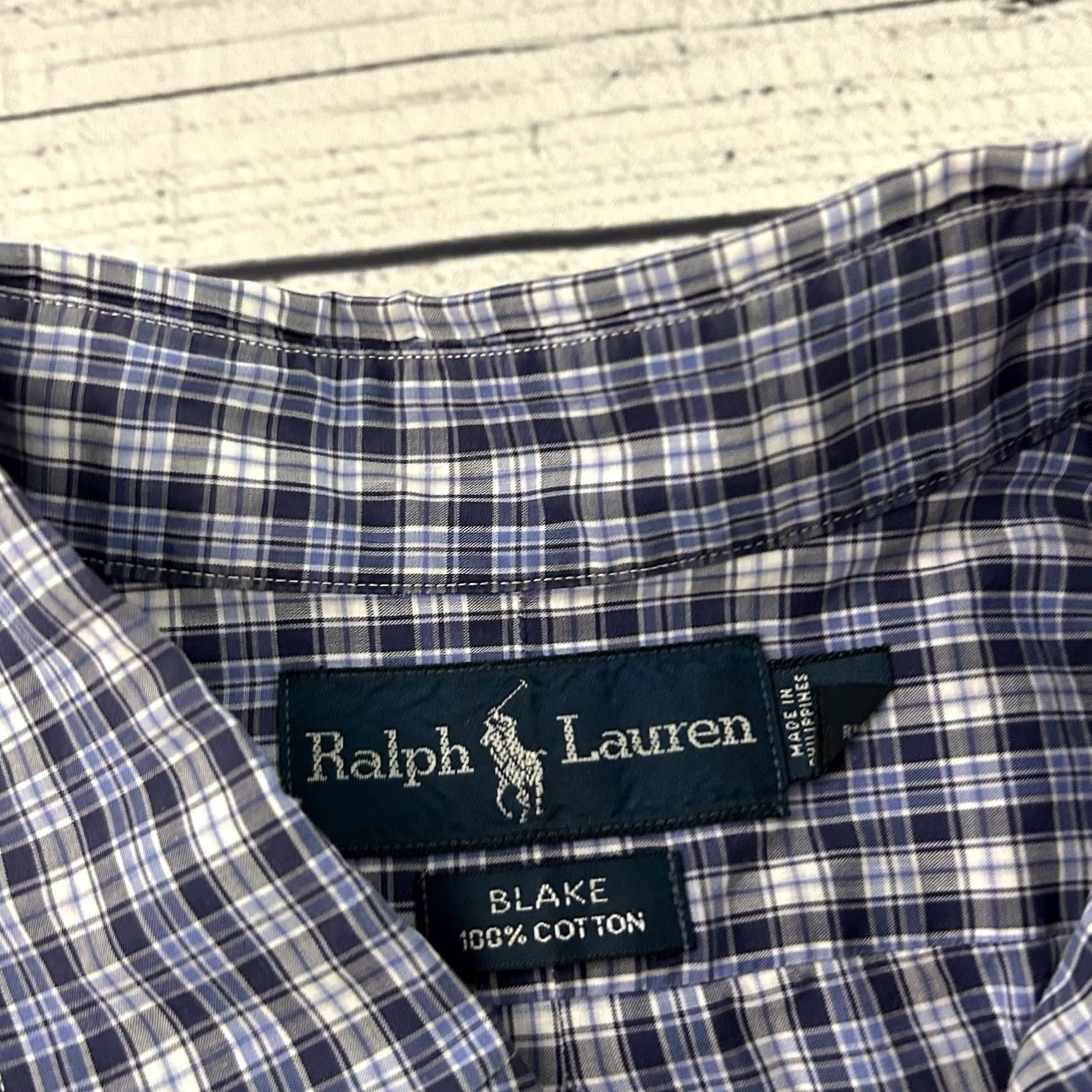 Polo Ralph Lauren Polo Ralph Lauren Blake Plaid Short Sleeve Button Front Shirt Men's XL Blue Size US XL / EU 56 / 4 - 2 Thumbnail