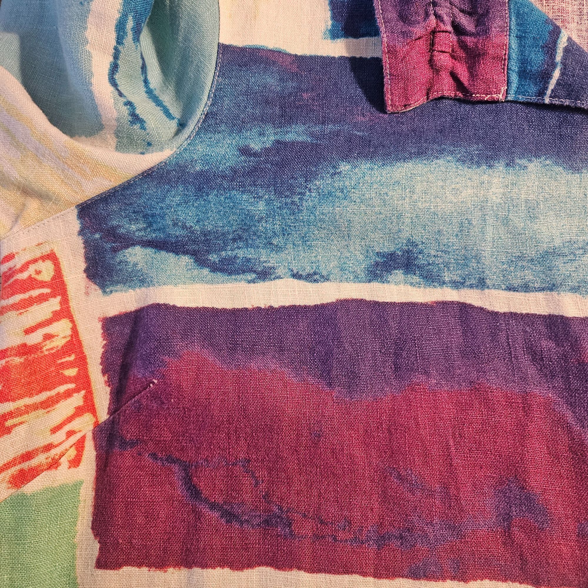 Other Ali Miles Linen Blend Abstract Colorblock Jacket Top Womens Size M / US 6-8 / IT 42-44 - 8 Thumbnail