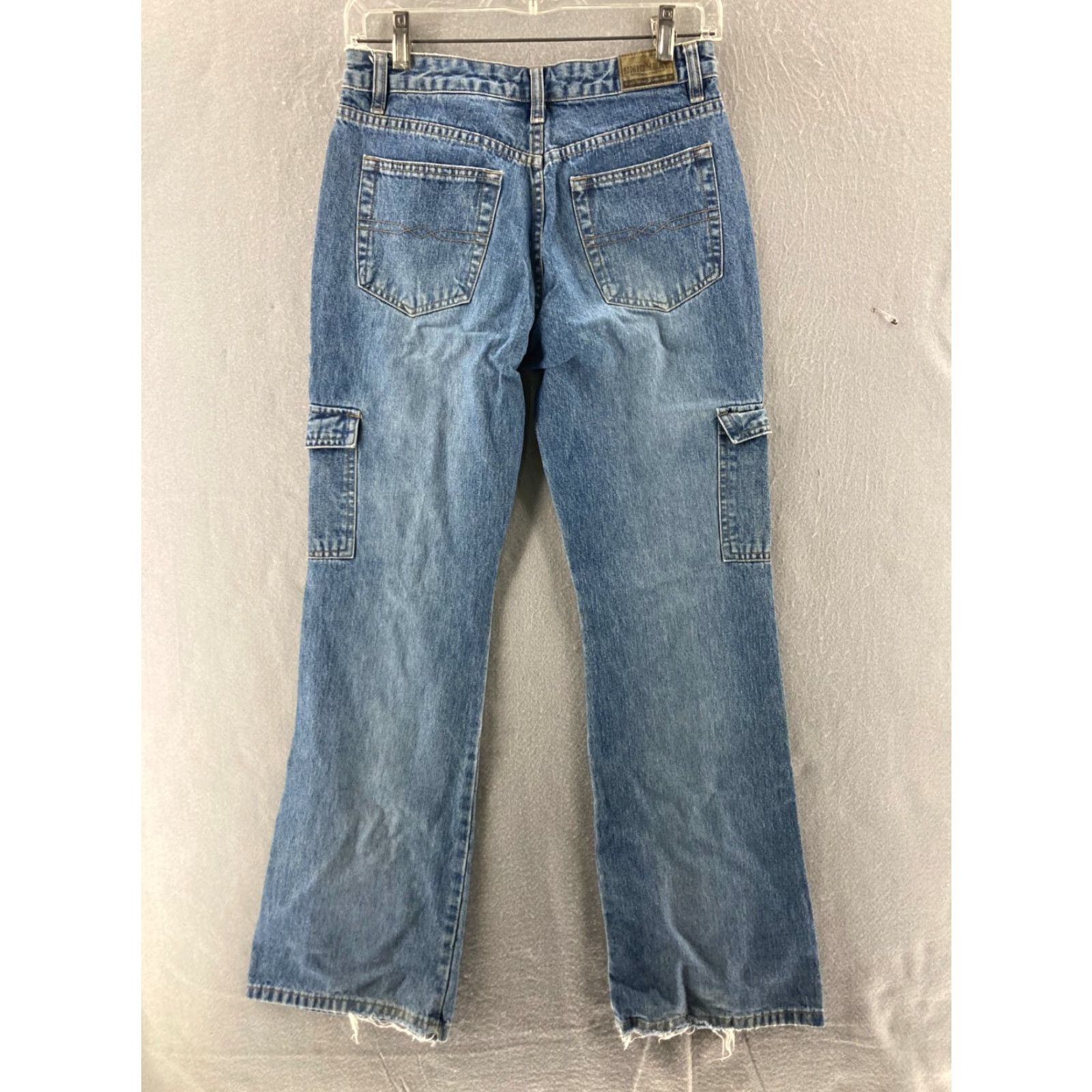 Vintage UNIONBAY Women's Jeans 3 Mid Rise Bootcut Denim Stretch Distressed Cargo Blue Classic Size 26" / US 2 / IT 38 - 7 Thumbnail