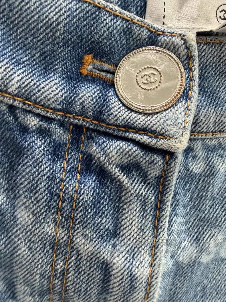 Chanel Chanel Blue straight jeans Size 25" / US 0 / IT 36 - 3 Thumbnail